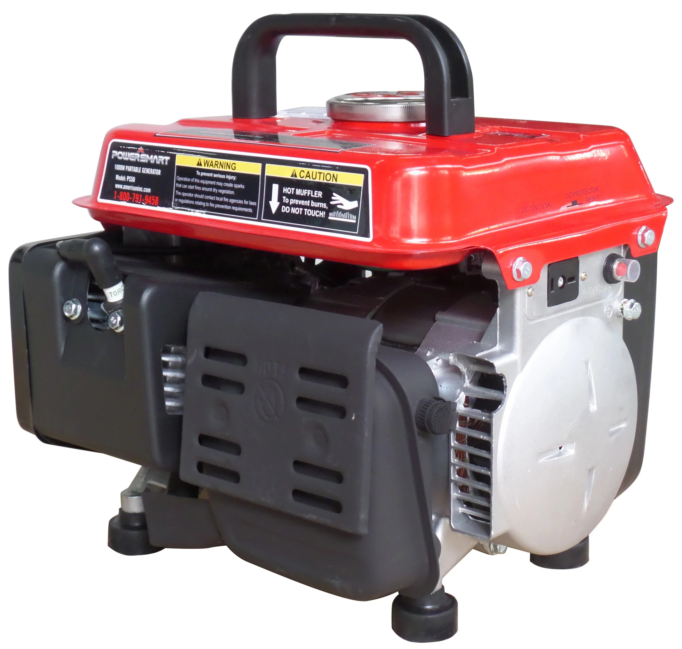 Power Smart PS50 1000-Watt 2 Stroke Manual Start Portable Generator - Womvr