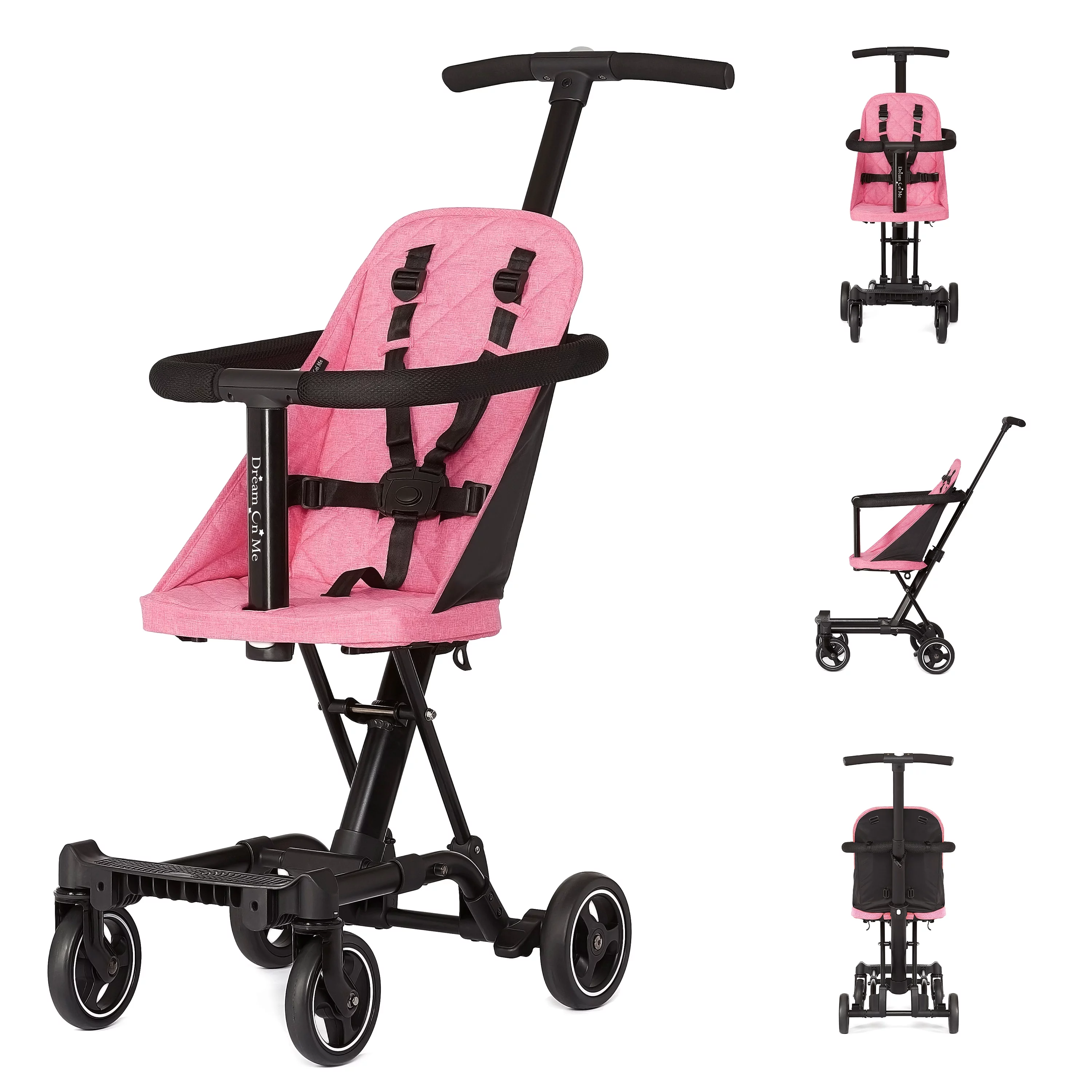 Dream On Me Coast Rider | Travel Stroller | Lightweight Stroller | Compact | Portable | Vacation Friendly Stroller, Black - Womvr