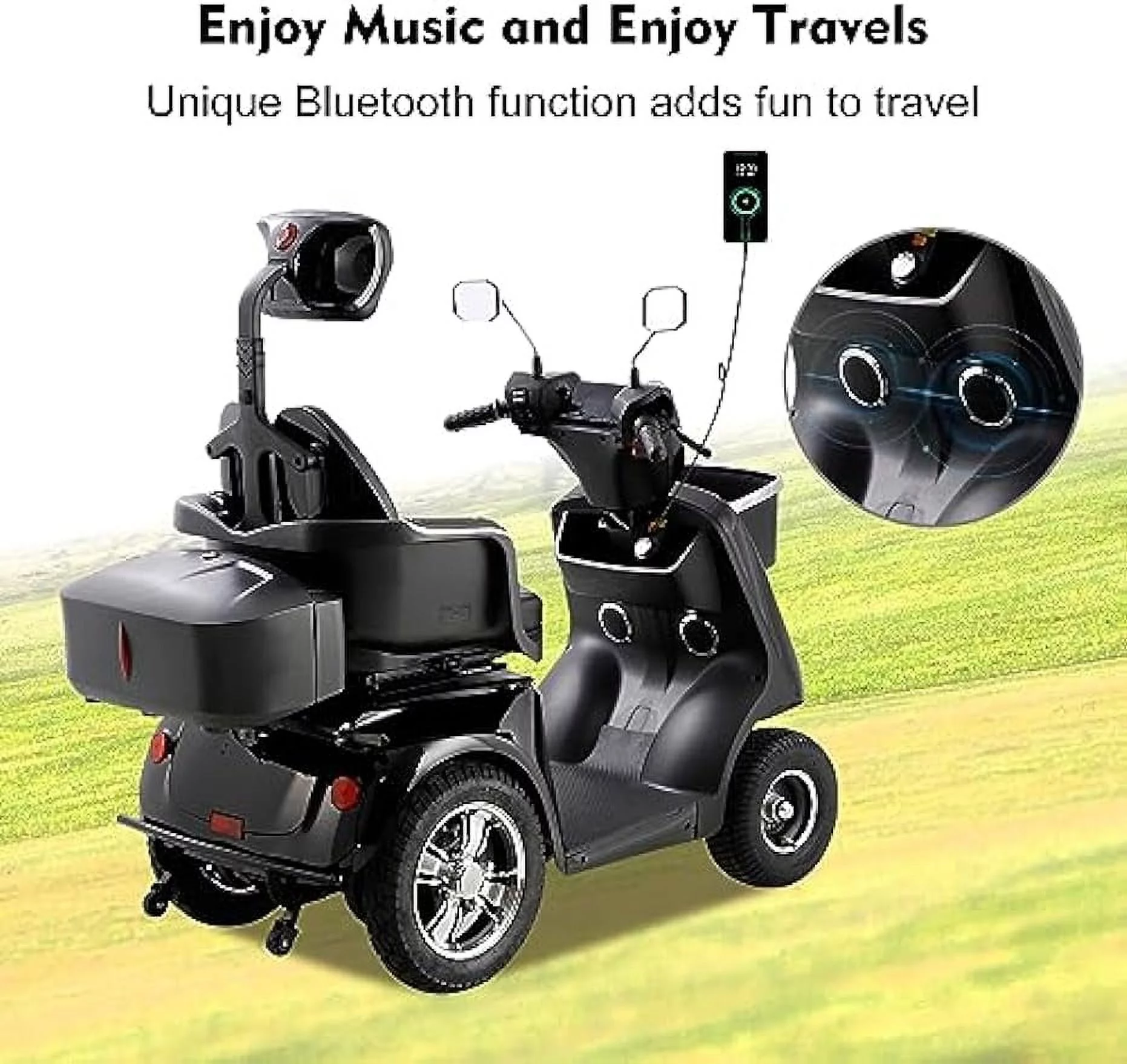 Heavy duty 4 wheel adult mobility Scooter Senior Medical Electric Mobility Scooter 800W Mobility scooter 500 lb capacity. - Womvr