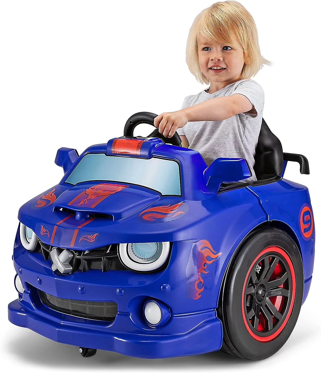 Kid Trax Dizzy Racers Toddler Electric Ride On Toy, 6 Volt, 24-60 Months, Max Weight 66 Pounds, 360 Spin Feature, Blue - Womvr