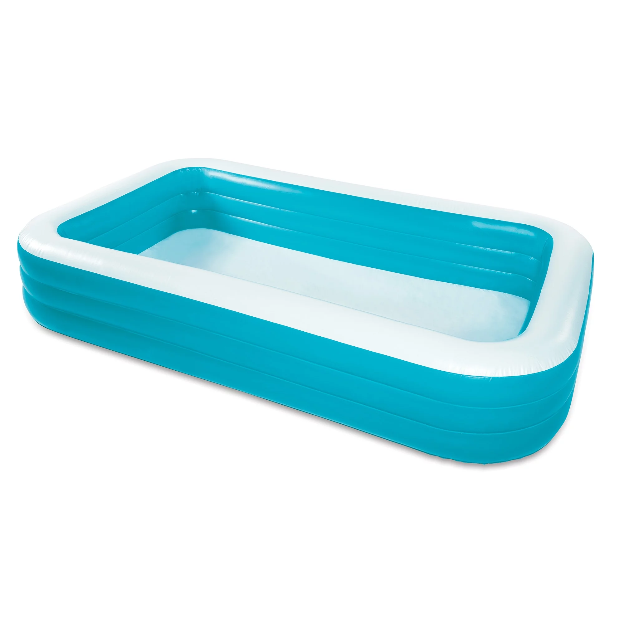 10-Foot Rectangular Inflatable Family Pool, Blue, Ages 6 and Up, Unisex - Womvr