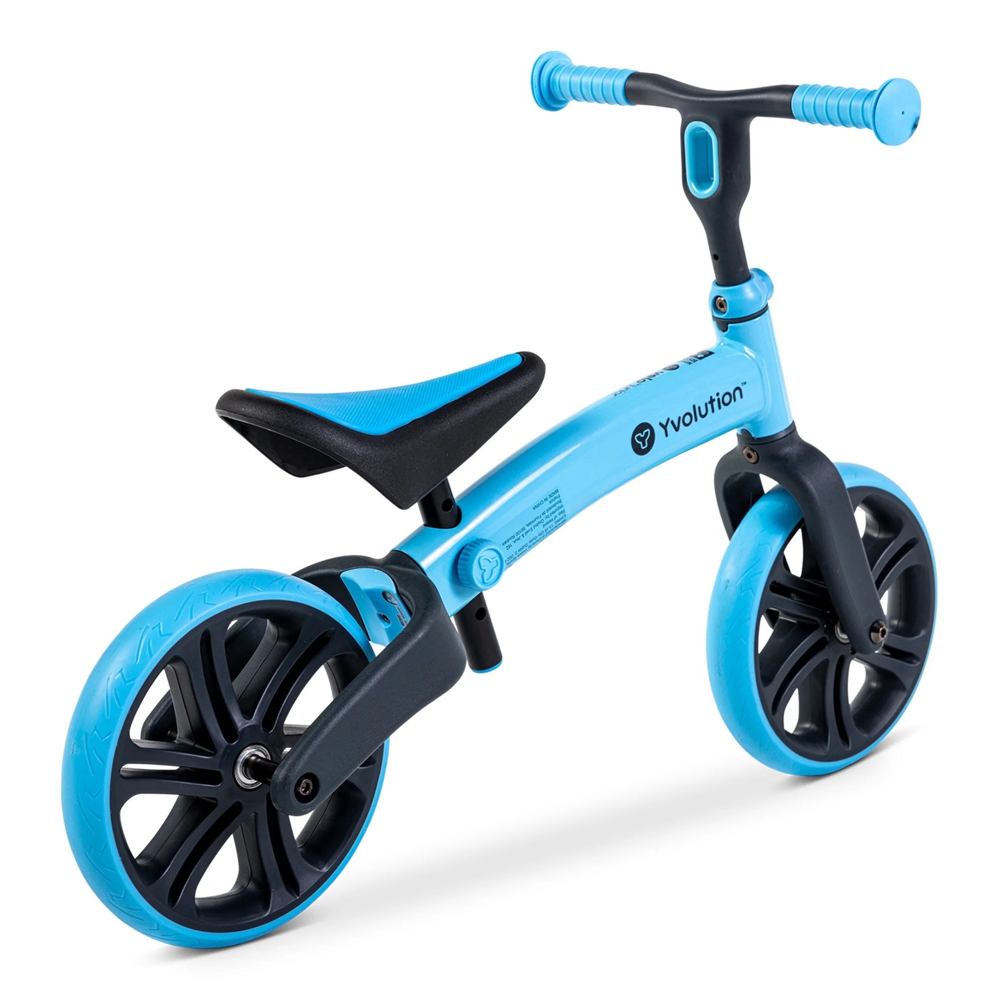 Yvolution Toddler Balance Bike 9'' Wheel (Blue) Boys and Girls, 18 Months to 3 Years Old - Womvr