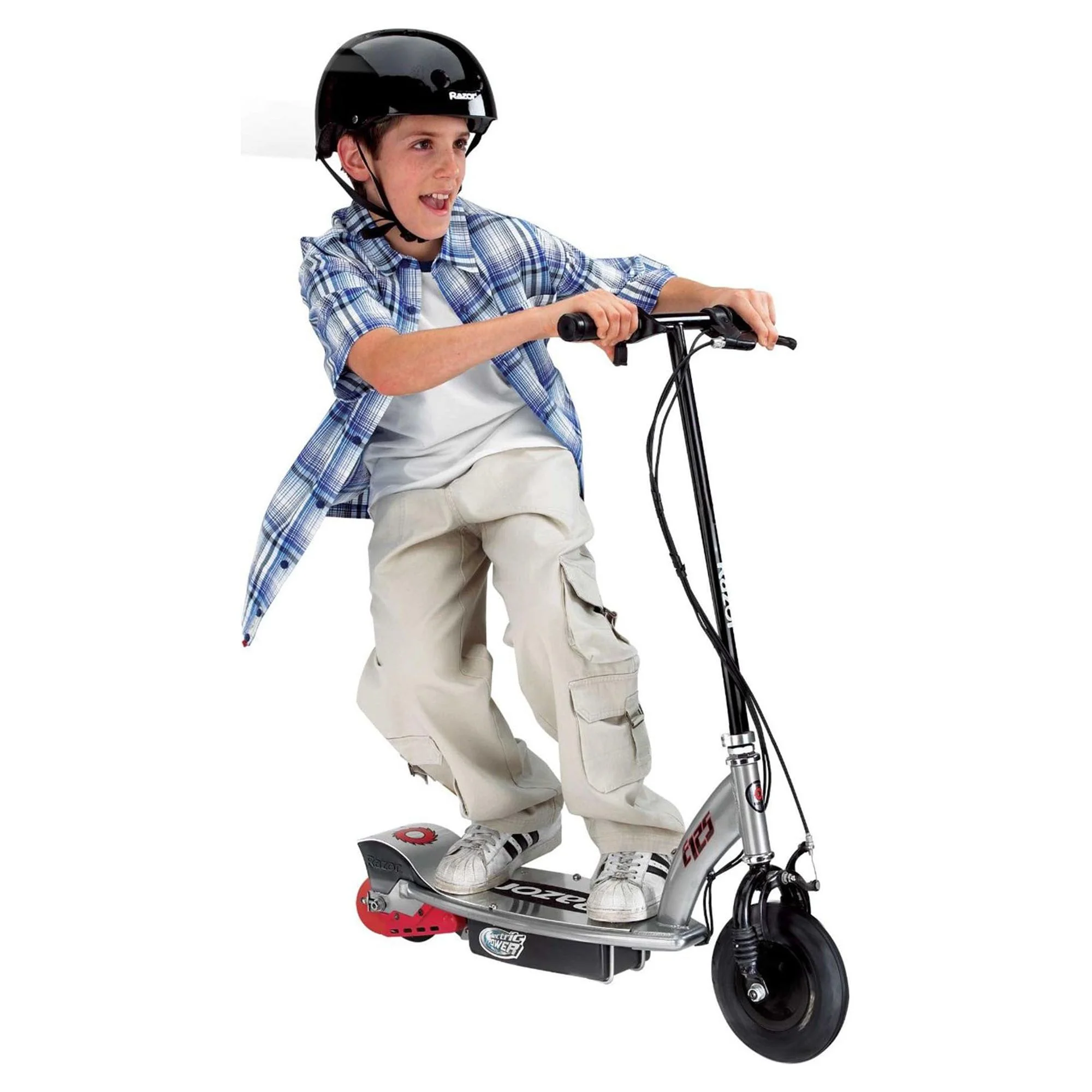 Razor E125 Kids Ride-on 24V Motorize Battery Powered Electric Scooter, Blue - Womvr