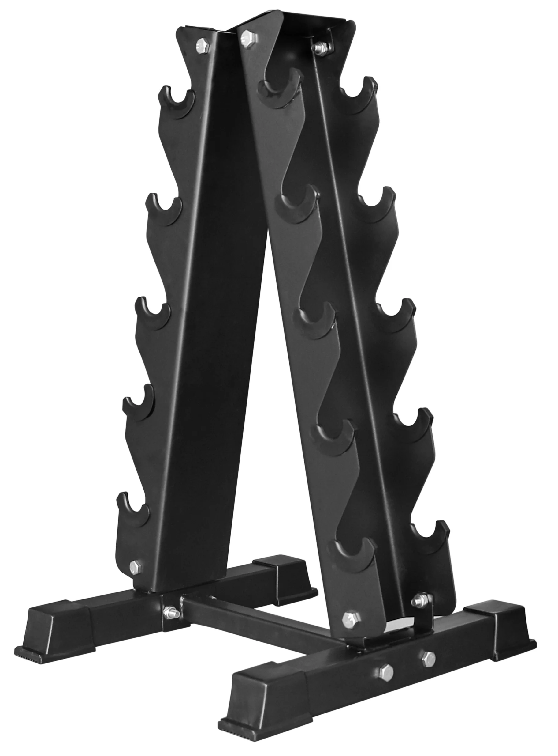 BalanceFrom 150LB Coated Hex Dumbbell Weight Set and A-Frame Storage Rack, 5-25 lbs Pairs - Womvr