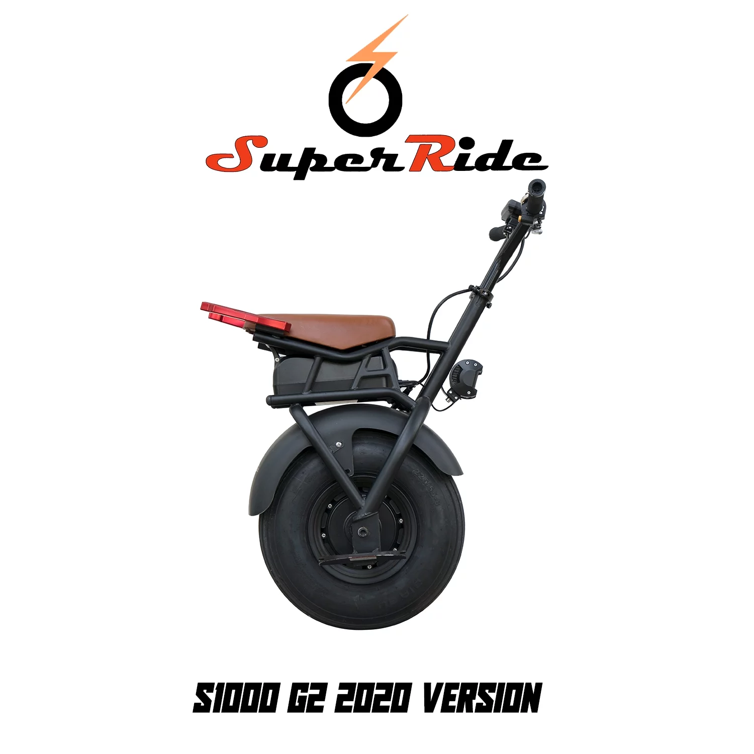 SUPERRIDE Self Balancing Electric Unicycle S1000 G2 – One Wheel Electric Scooter with Single Fat Tire & 1000W Motor, Frame, Wheel, Battery, Charger, Screen, and LED Light - Womvr
