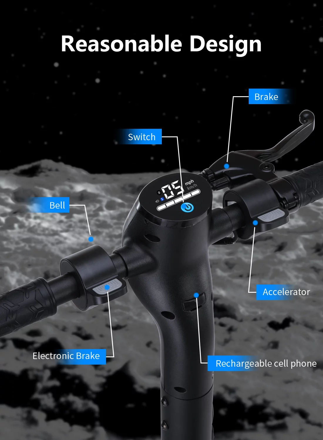 MICROGO M5 Upgrade Electric Scooter for Adults, 350W Motor and 8.5 inch Honeycomb Tires 19 Mph Top Speed Long Range Folding E Scooter Commuter - Womvr