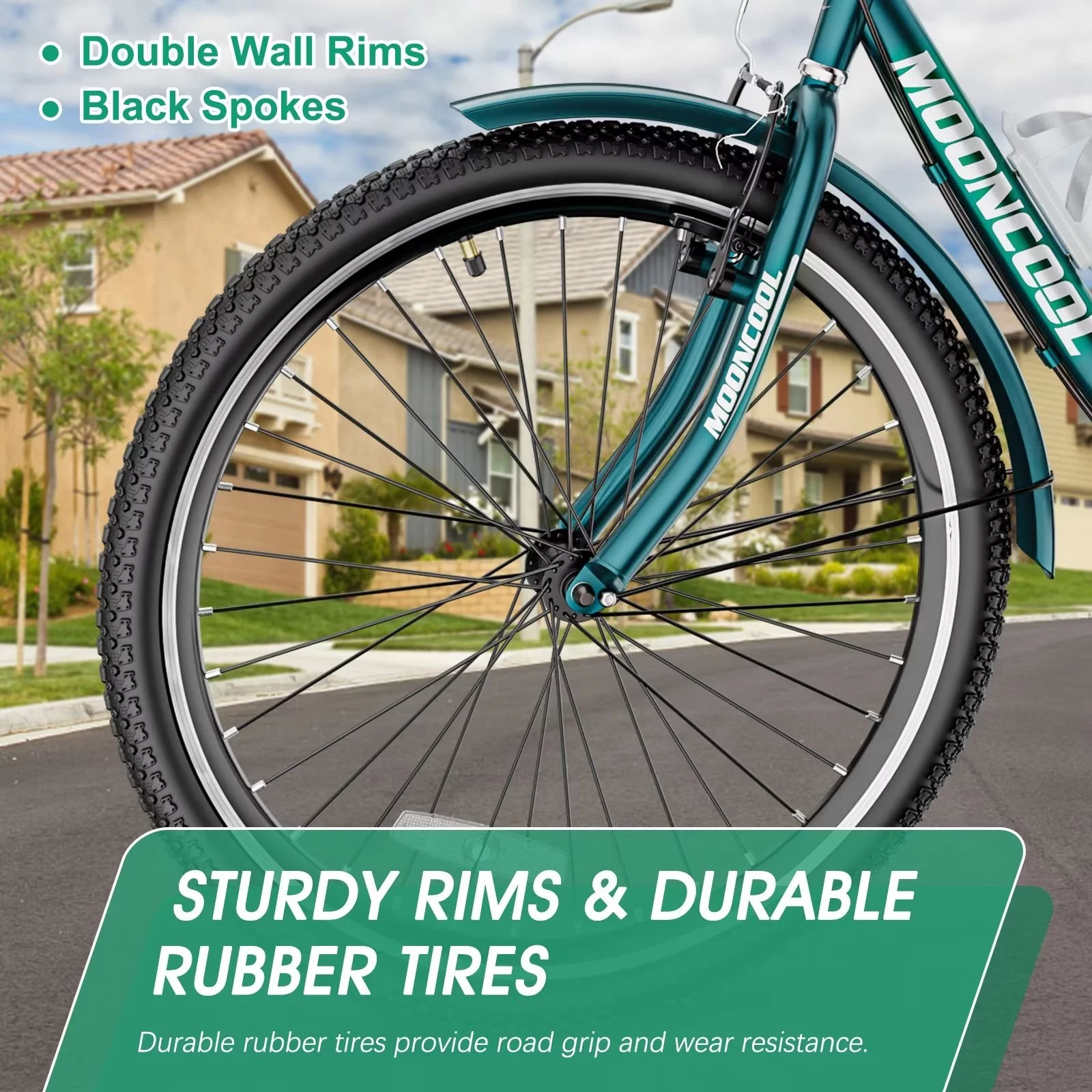 MOPHOTO Adult Tricycle 20/24/26 inch 3 Wheel Bicycle,3 Wheel Bikes for Adults,7 Speed Low Stepover Frame Tricycle with Basket/Bell,3 Wheel Bicycle for Seniors,Women,Men - Womvr