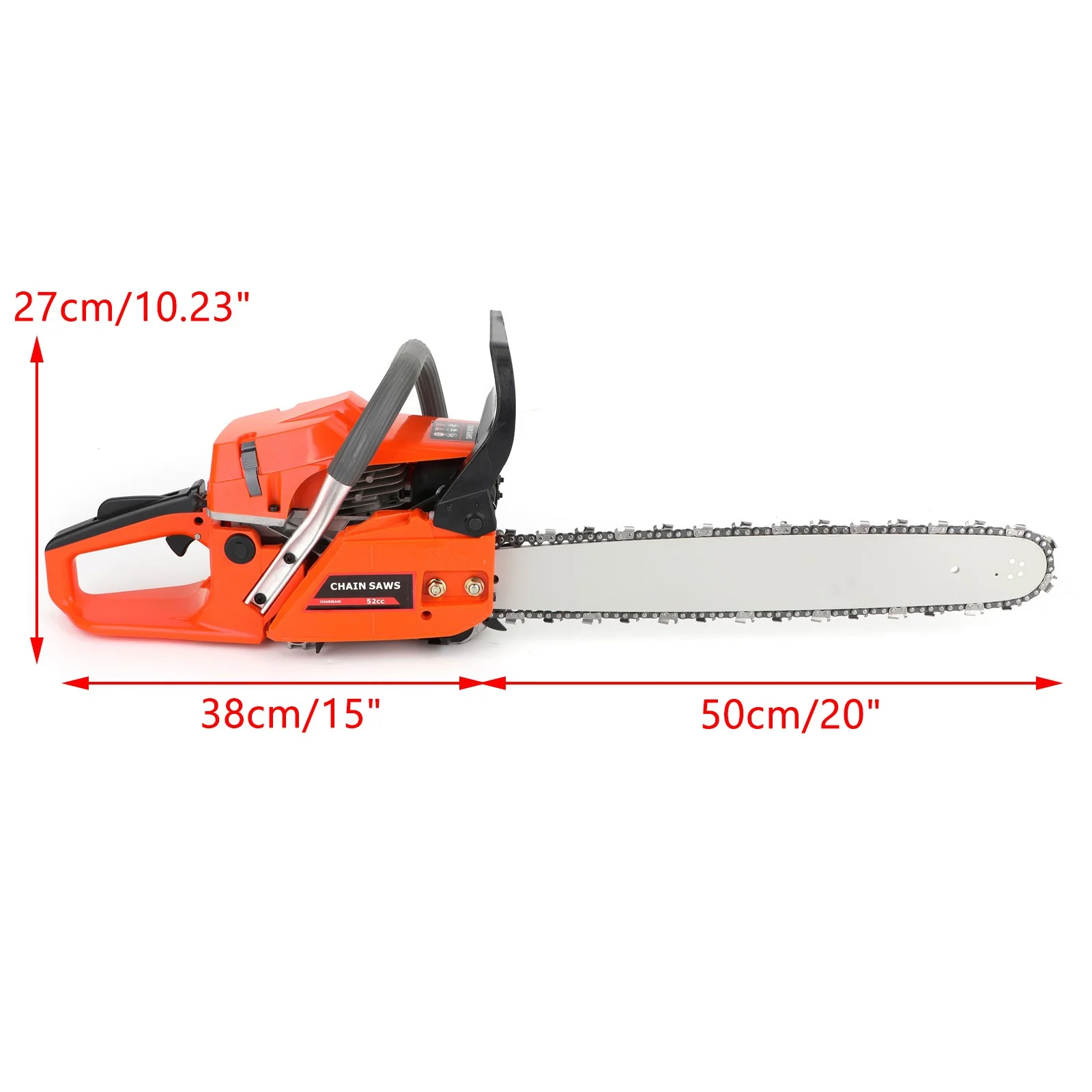 TOPTENG Gasoline Chainsaw with 22 in. Bar 52CC Engine 2-Cycle Gas Powered Chainsaw for Farm/Garden/Ranch/Firewood - Womvr