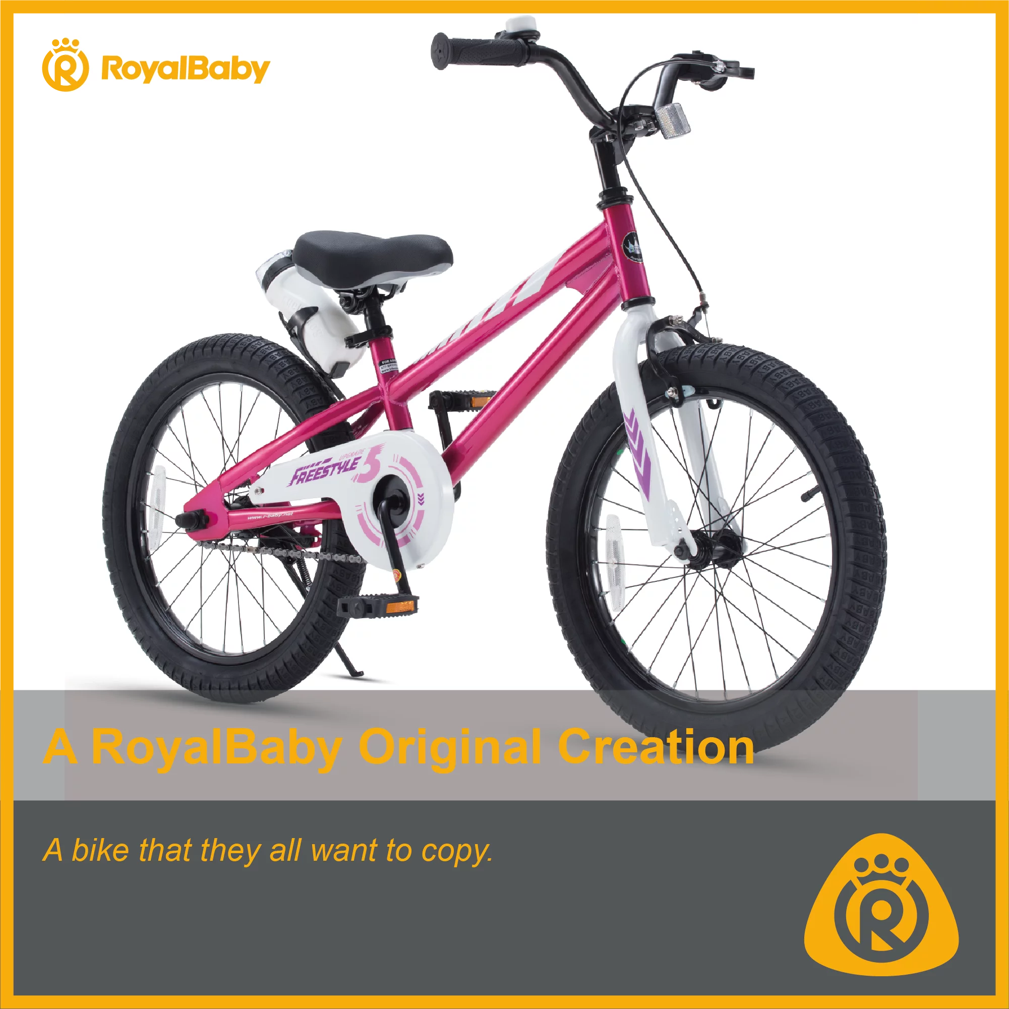 Royalbaby Freestyle Kids Bike 12 14 16 18 20 Inch Bicycle for Boys Girls Ages 3-12 Years, Multiple Color Options - Womvr