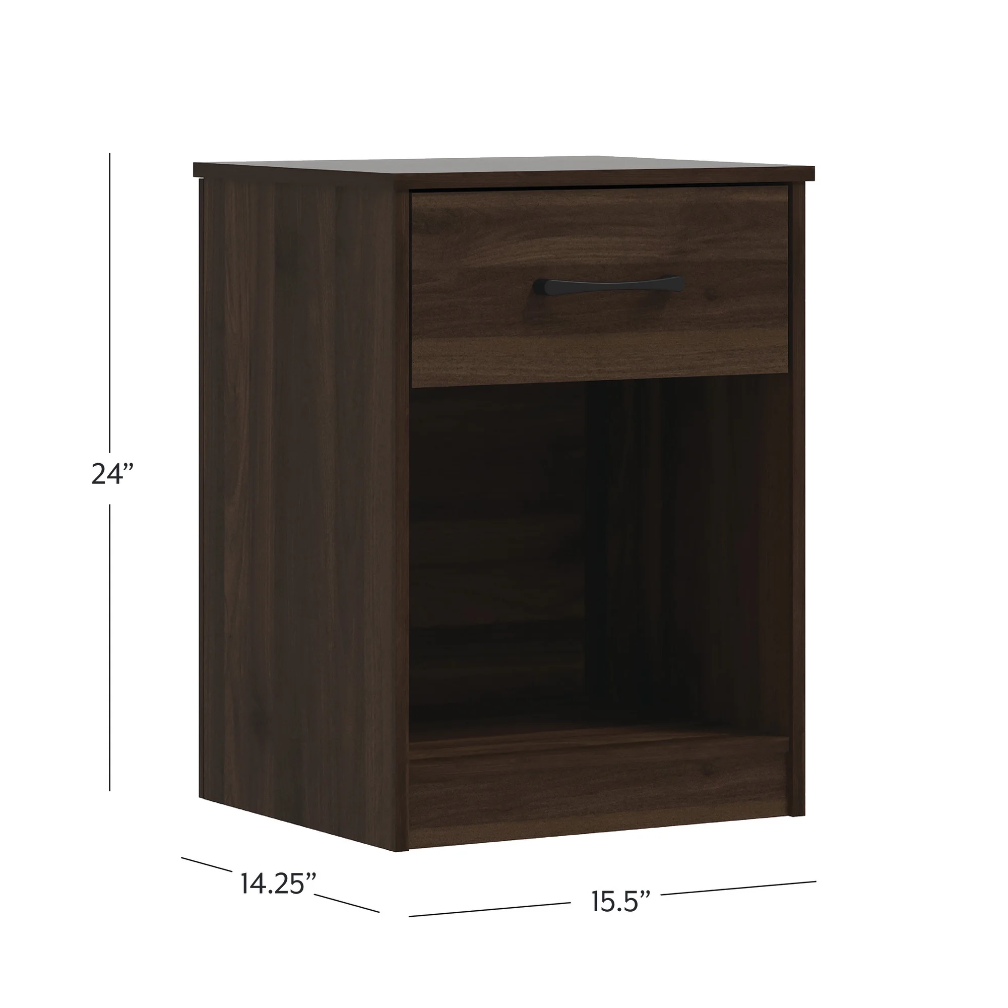 Mainstays Ardent Nightstand with 1 Drawer, White - Womvr