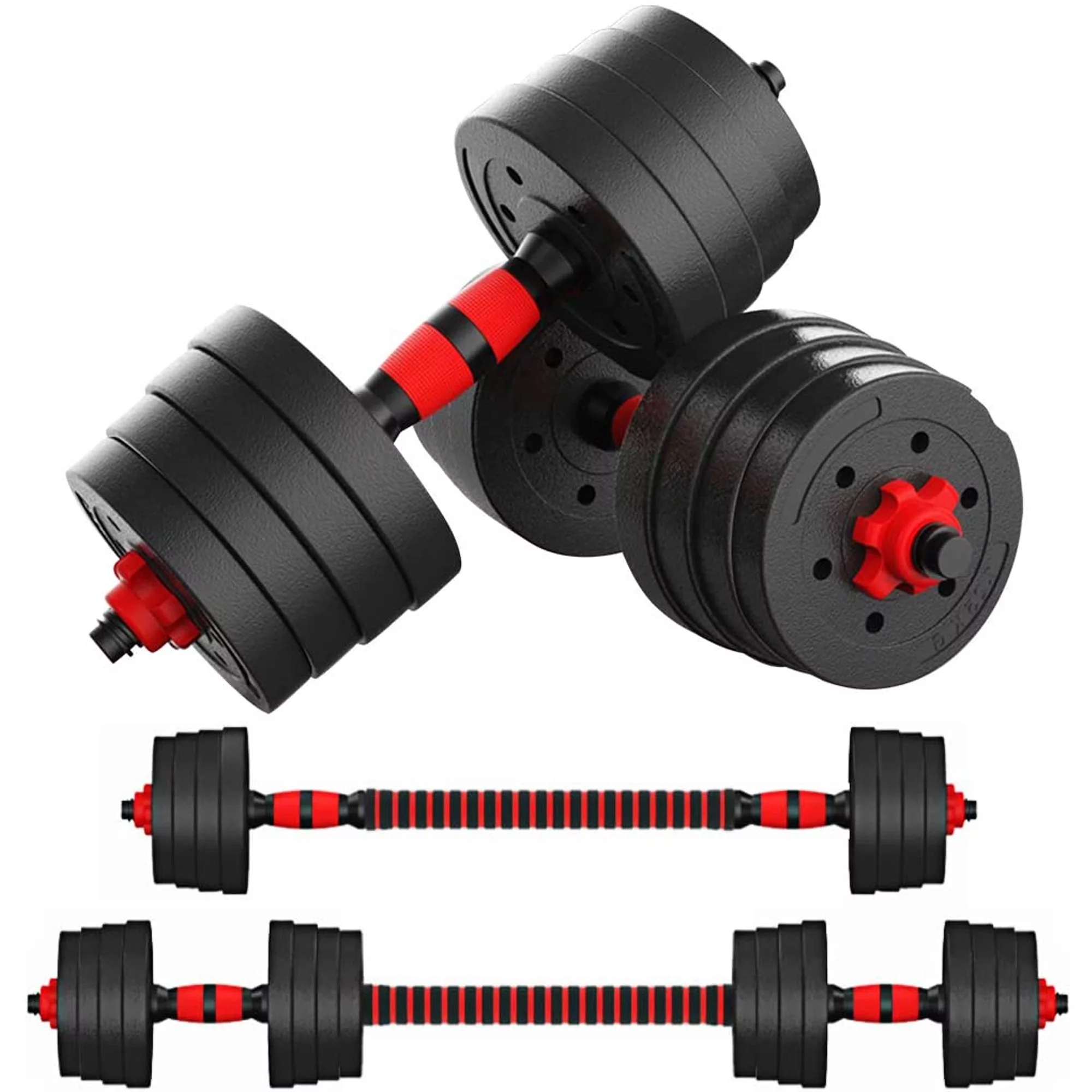 ARVAKOR 66 LBS Adjustable Dumbbell Set, Free Weights Dumbbells Set for Workout, Black - Womvr