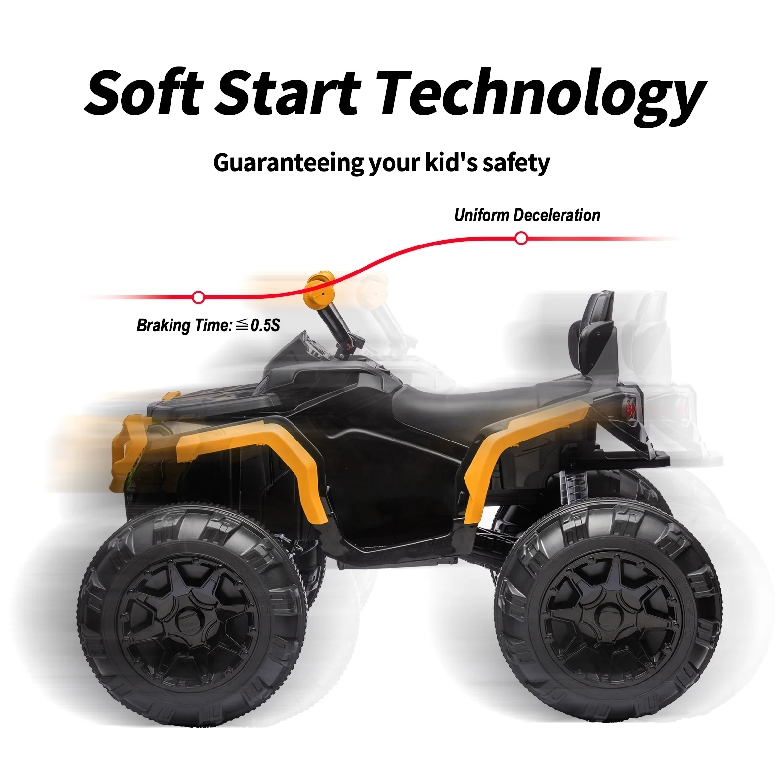 Outfunny 24V Kids 4 Wheeler, Electric ATV Quad Ride-on Toy for Big Kids Ages 3 and up - Womvr