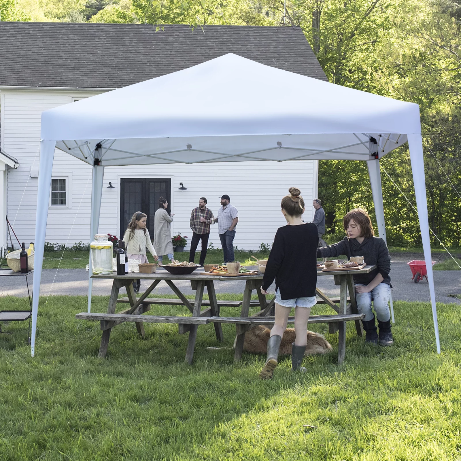 Winado  6.5 x 6.5ft Ez Pop Up Gazebo Canopy Tent for Outdoor Waterproof Party Wedding 4 Sidewalls Green - Womvr