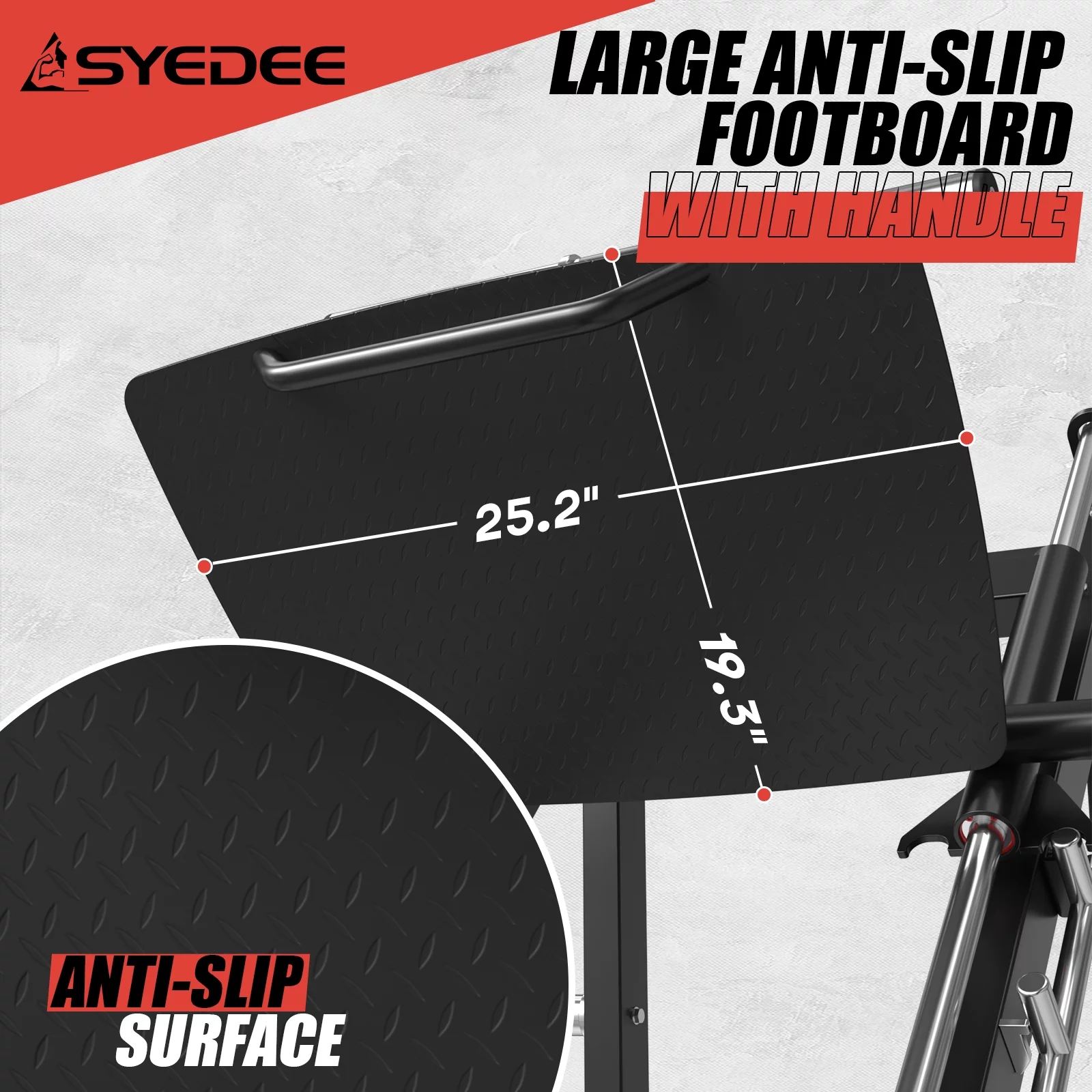 syedee Leg Press Machine with Calf Block, 1500LBS Weight Capacity Adjustable Leg Machine with Resistance Band Pegs and Plate Storages, Workout Equipment for Strength Training - Womvr