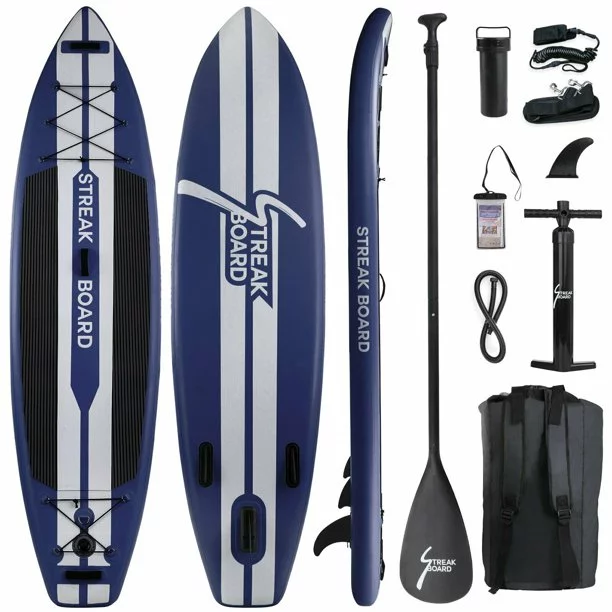 Arlopu 11FT Stand Up Paddle Board Inflatable with Premium SUP Accessories & Backpack, Non-Slip Deck, Waterproof Bag, Leash, Paddle and Hand Pump - Womvr