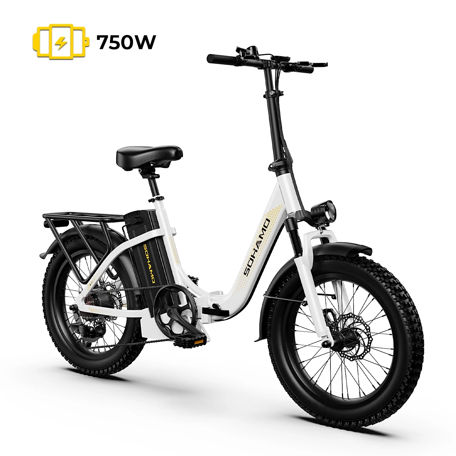 SOHAMO Adult Electric Bike, 750W Motor 26