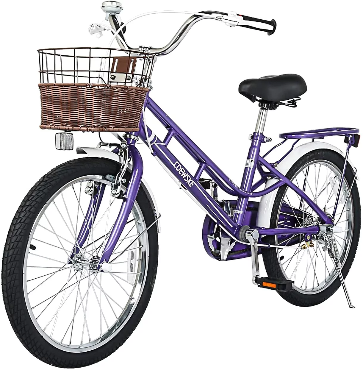Coewske Kids Bike 20 inch Boys Girls Bicycle with Hand Brake and Kickstand, Pink - Womvr