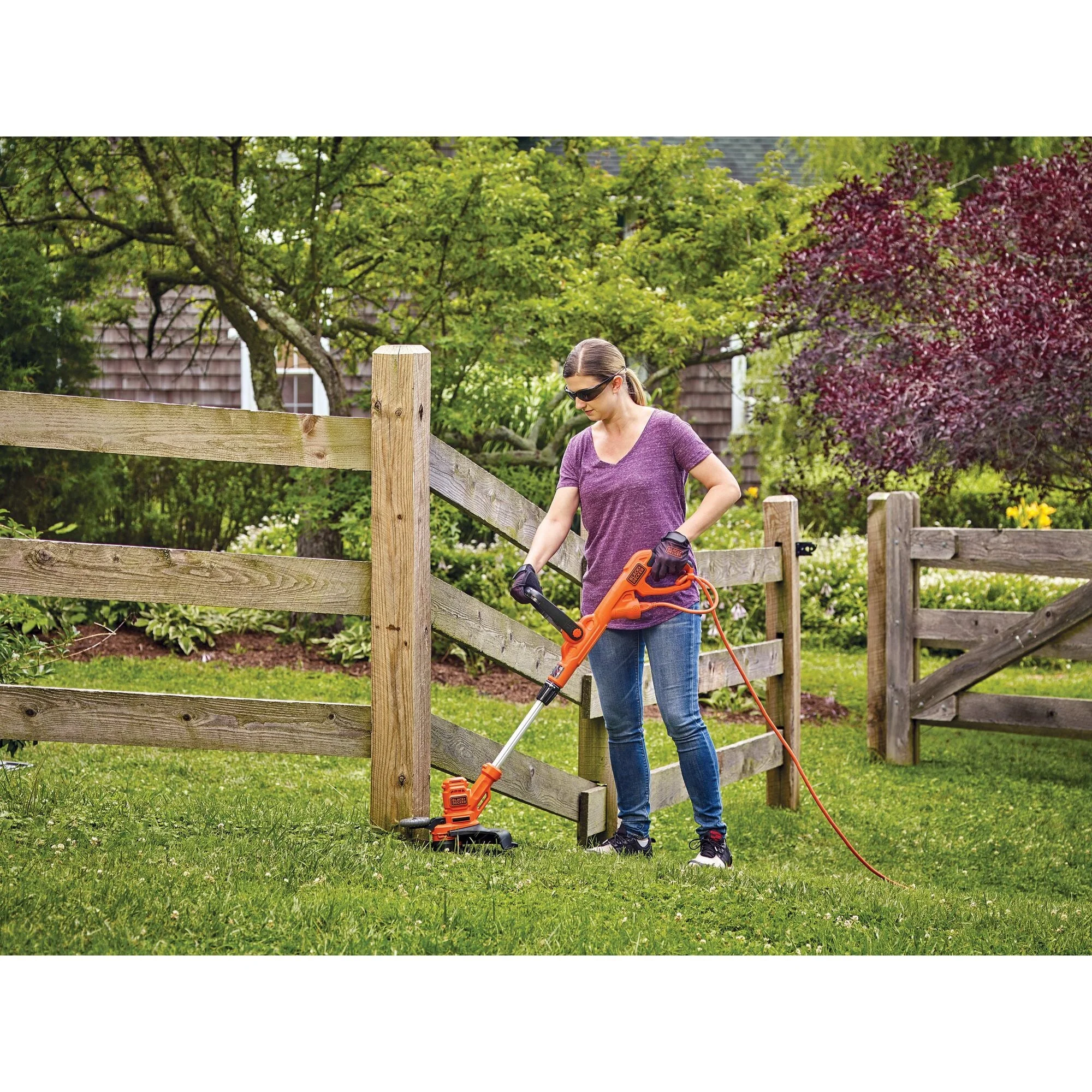 BLACK+DECKER String Trimmer With Auto Feed, Electric, 6.5-Amp, 14-Inch, (BESTA510) - Womvr