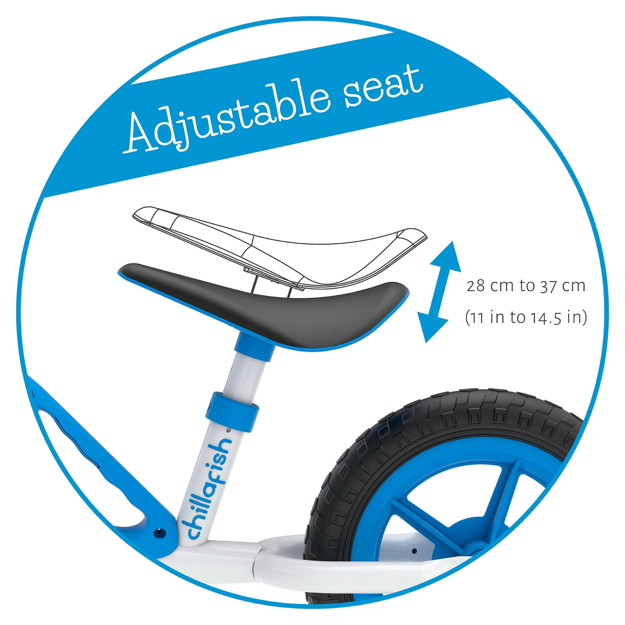 Chillafish Charlie lightweight toddler balance bike with carry handle, adjustable seat and handlebar, puncture-proof 10-inch wheels, for kids 18-48 months, Red - Womvr