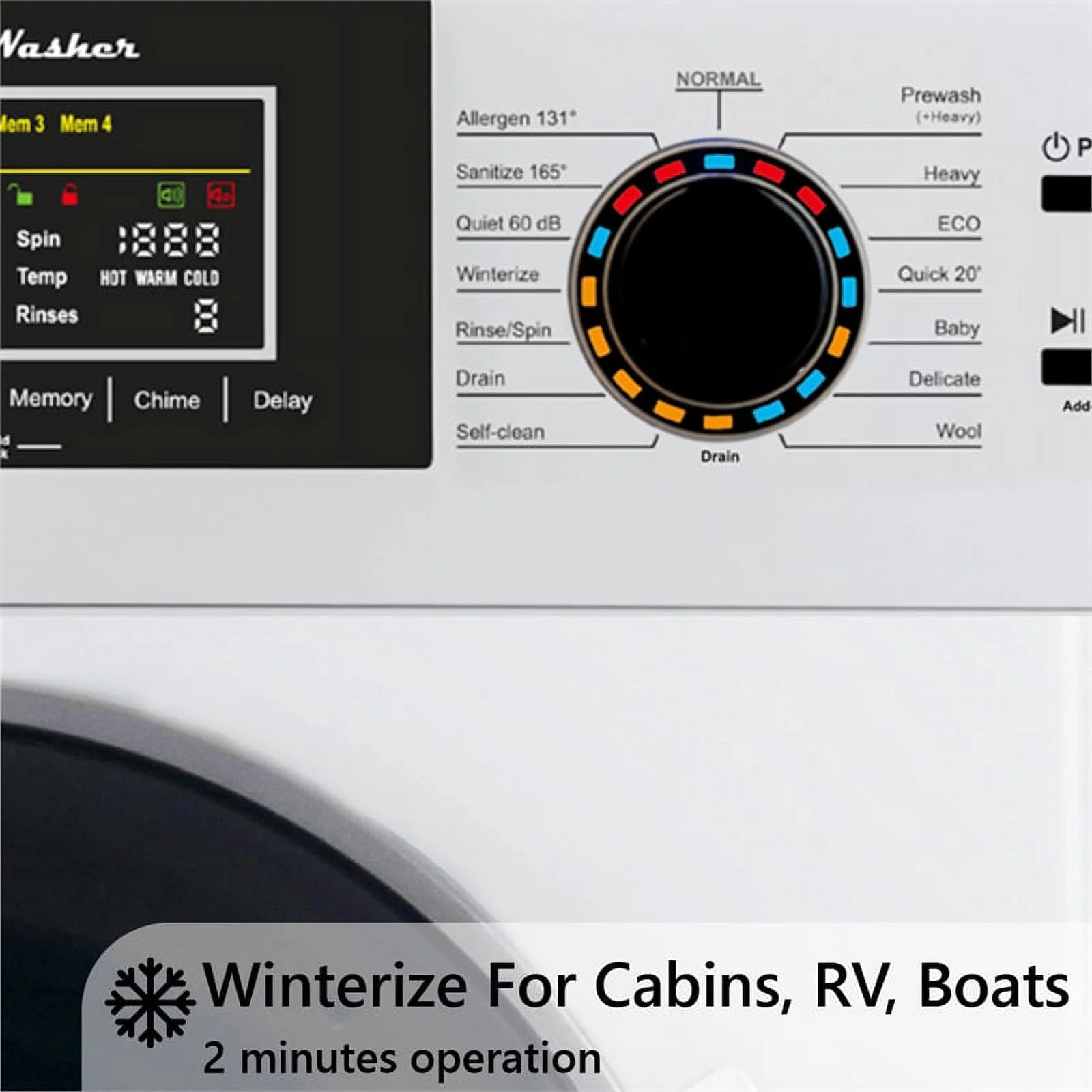 Equator Digital Touch Apartment 110V Set 18lbs Washer+Vented 3.5cf Auto/Time Dry - Womvr