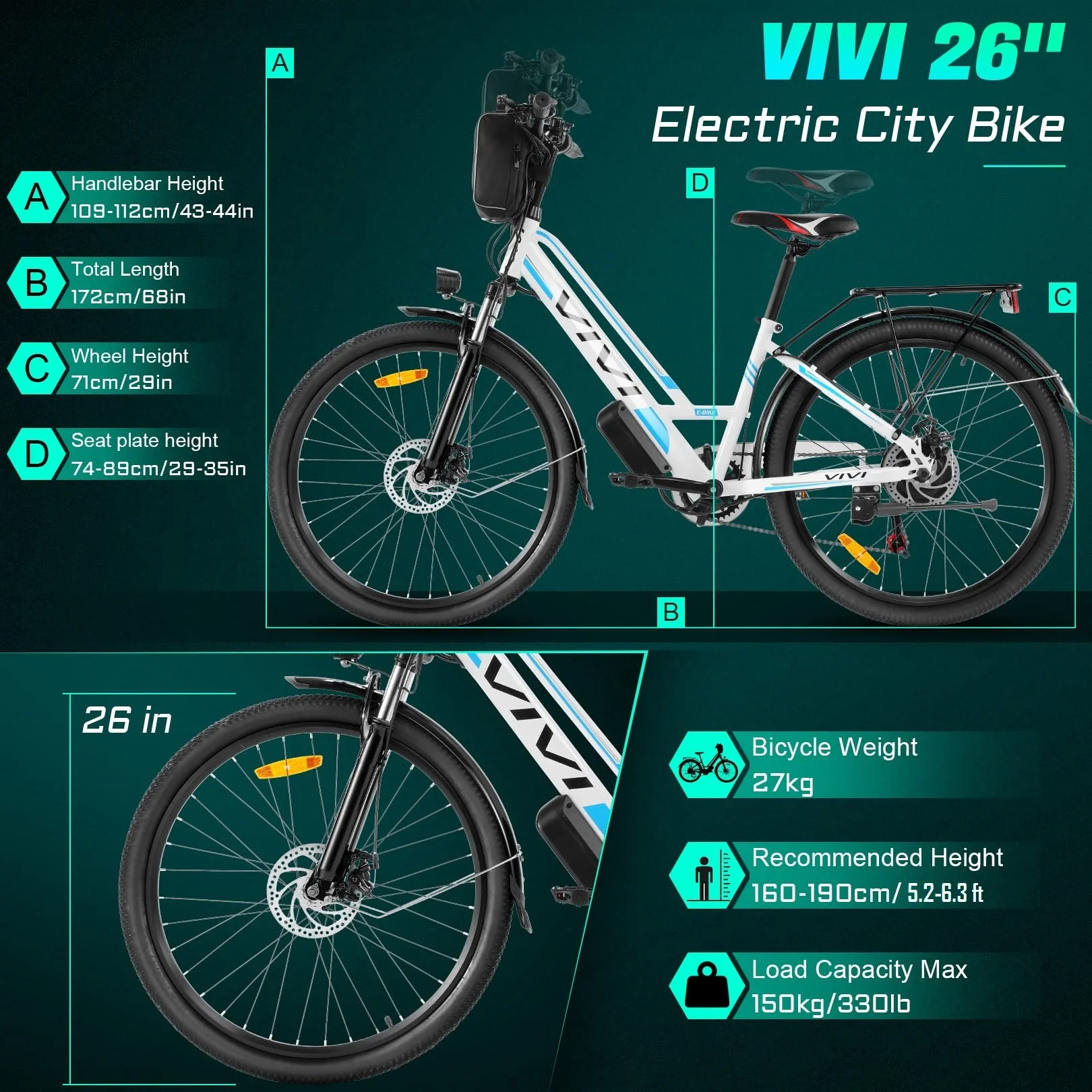 Vivi Electric Bike 26