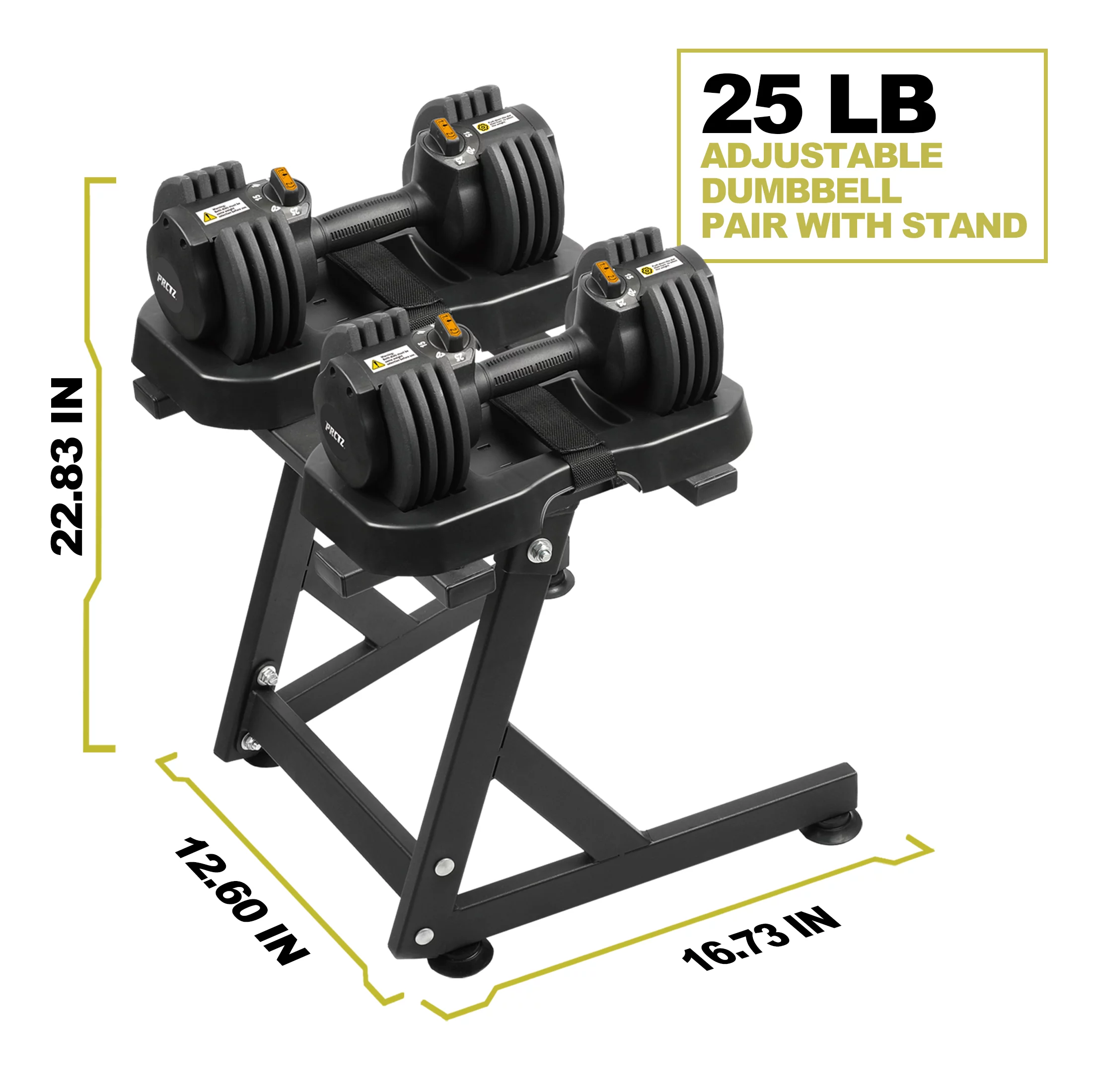 PRCTZ, 10-30lb Quick Select Adjustable Dumbbell Pair with Dumbbell Stand Combo - Womvr
