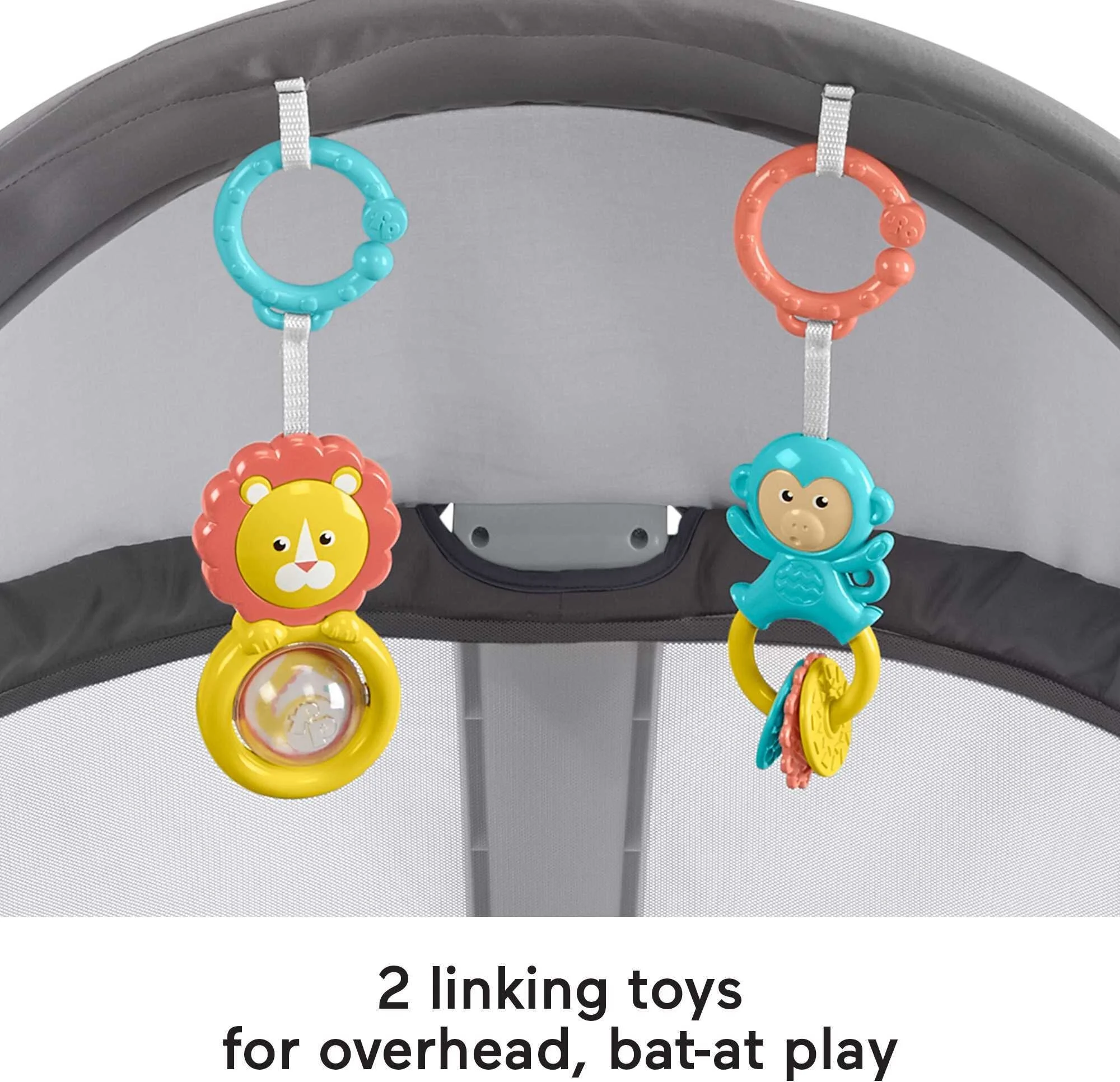 Fisher-Price On-the-Go Infant Dome Portable Bassinet and Play Space with Toys, Windmill - Womvr