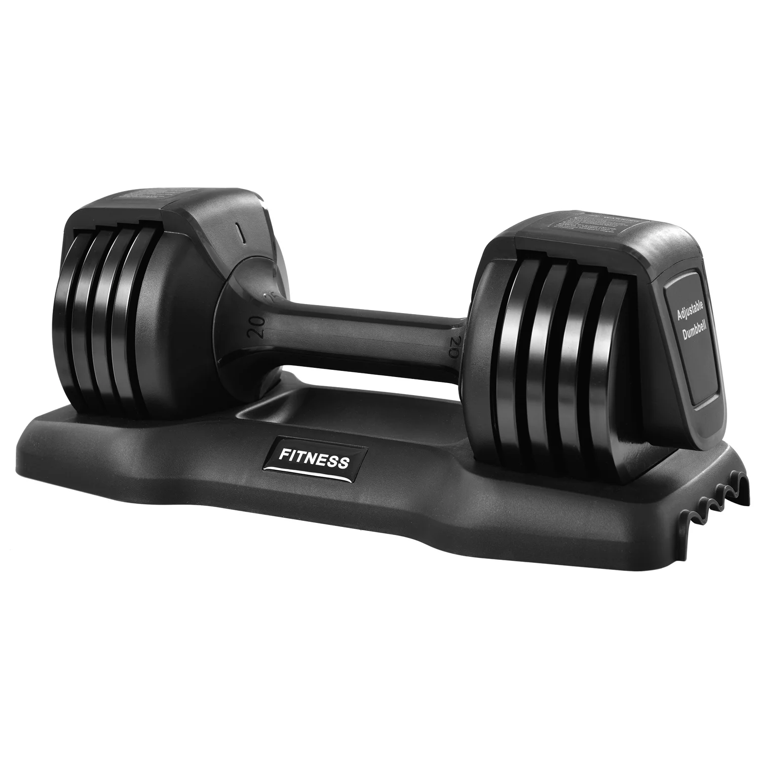 Adjustable Dumbbell 55 lb Dumbbell: Single Dumbbell with -Slip Handle, Fast Adjust Weight by Turning Handle with Tray, Exercise Fitness Dumbbell Suitable for Women Man Workout - Womvr