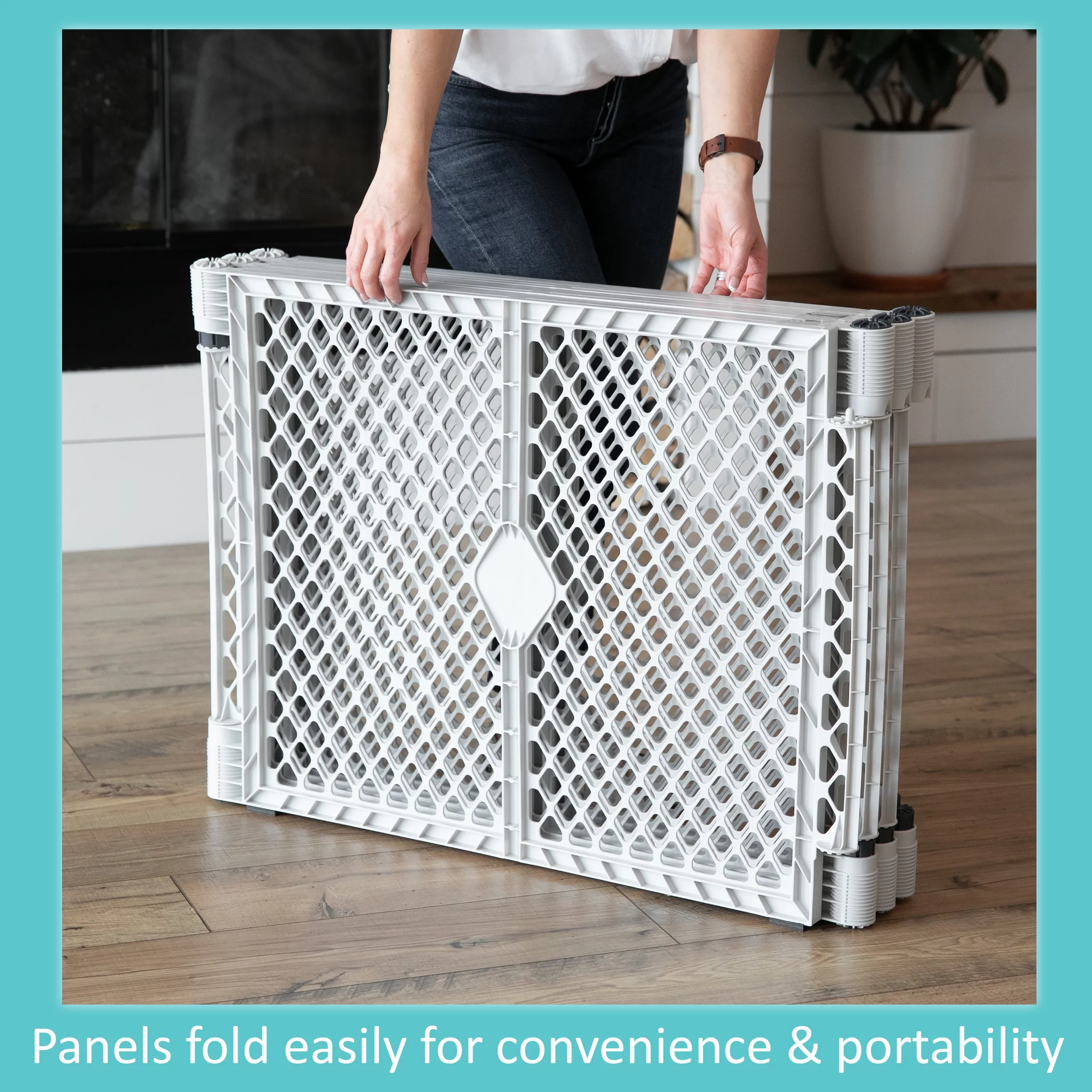 Toddleroo by North States Superyard Explorer Baby Play Yard, Gray Plastic - Womvr