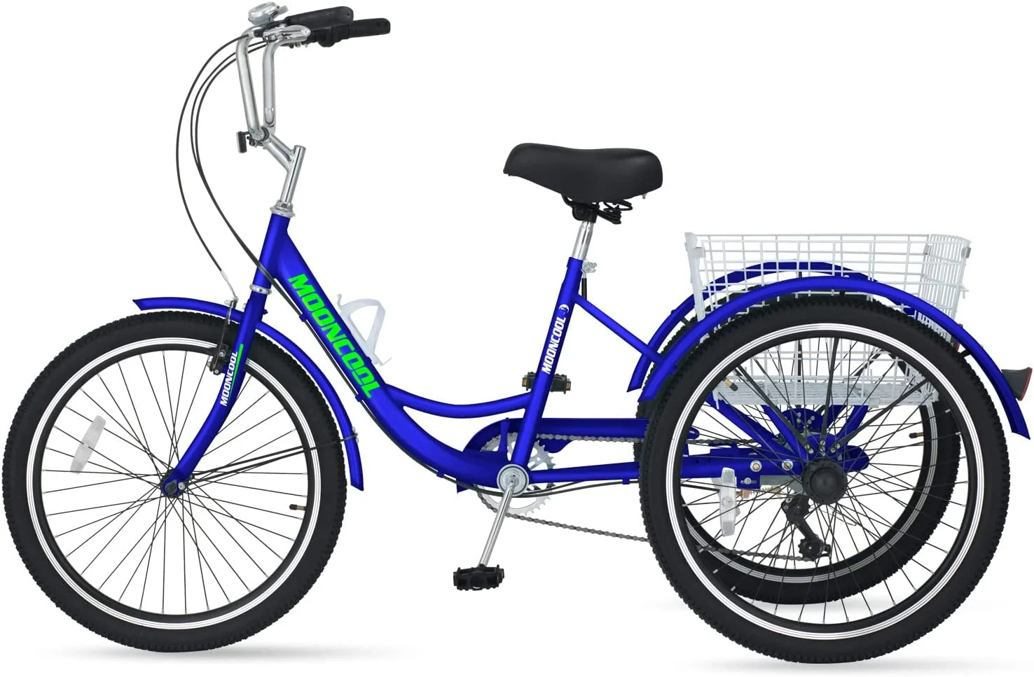 MOONCOOL Adult Tricycles, 3 Wheel 7 Speed Trikes, 20/24/26 inch Adult Trikes 3 Wheeled Bike with Basket for Seniors, Women, Men - Womvr