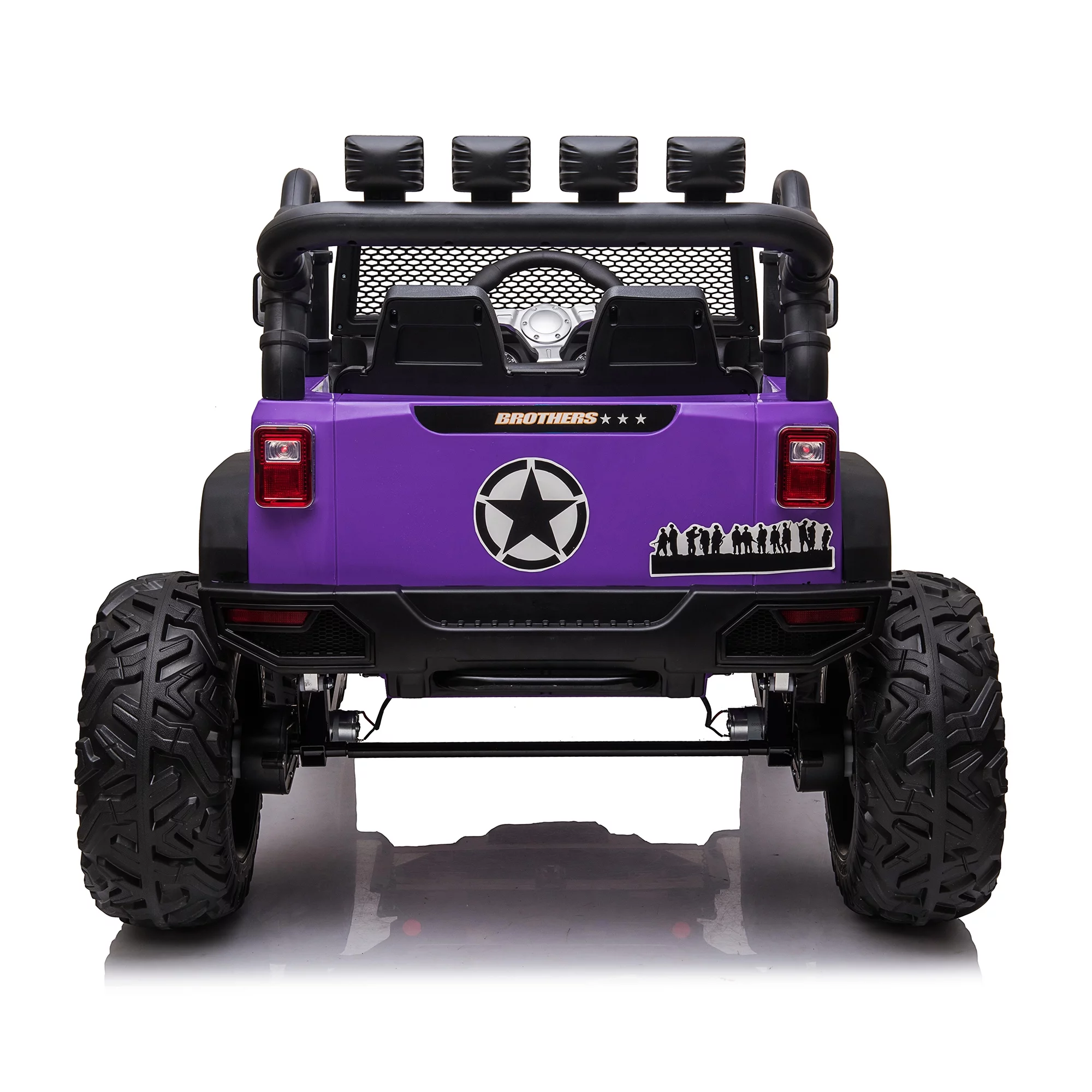 CIPACHO 24 V Double Drive Children Ride On Truck Car for Kids with Parent Remote Control, Electron Assisted Steering Wheel, Music Board, Bluetooth, MP3, Red - Womvr