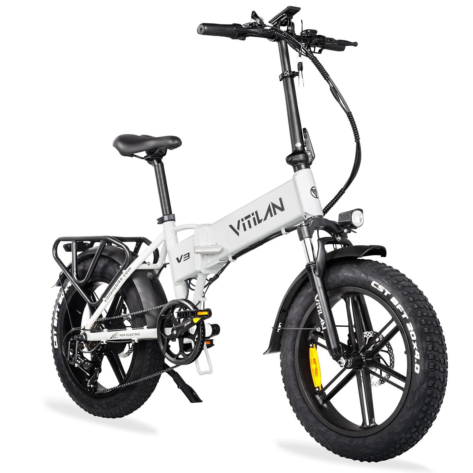 VITILAN V3 2.0 Electric Bike for Adults 750W Folding Electric Bike 20 Inch 4.0 Fat Tire Bikes Mountain Beach Snow Bike 48V 13AH Removable Battery Electric Bike - Womvr