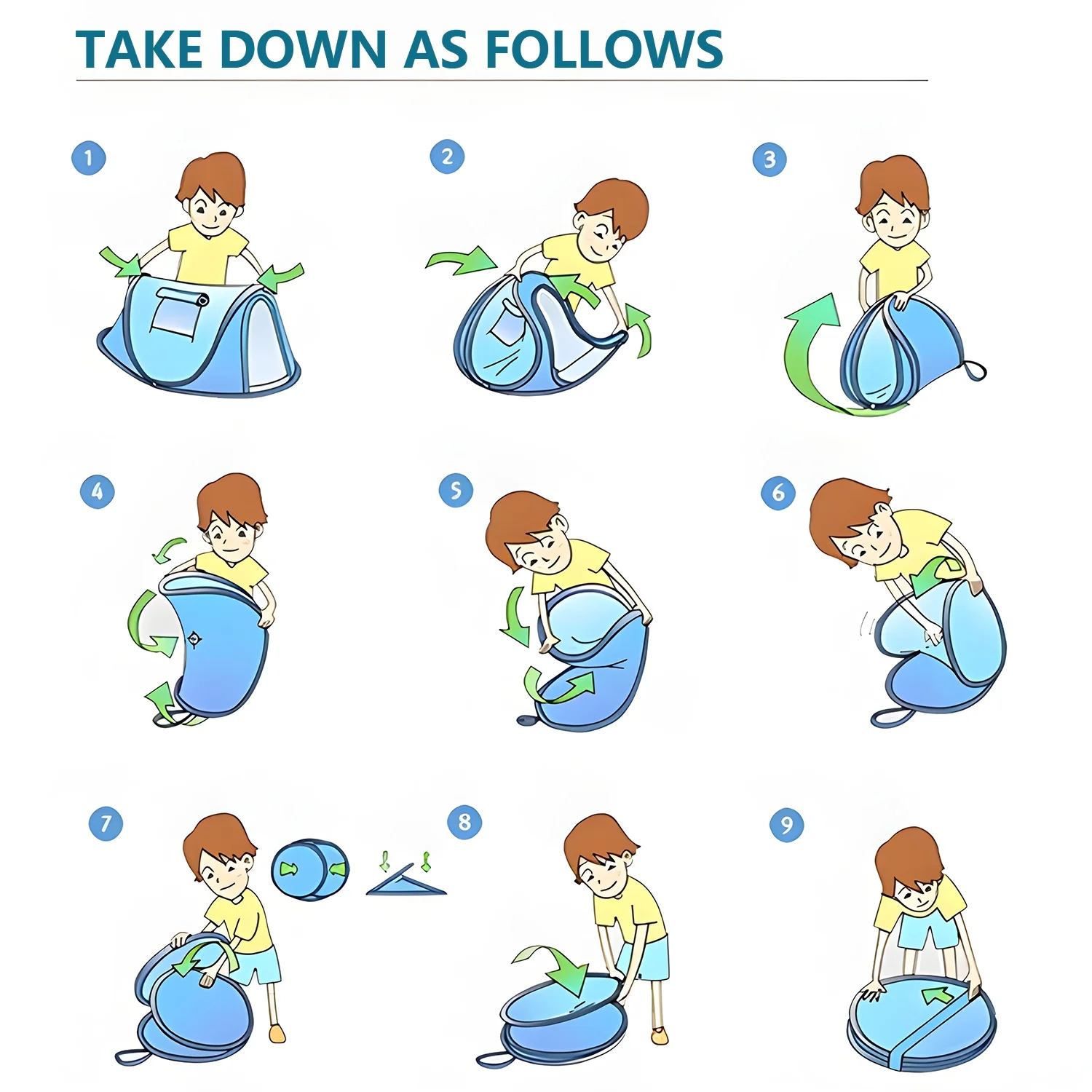 HONGGE 2 Person Instant Pop-up Tent Waterproof Family Camping Tent, 2 Side Windows Blue - Womvr