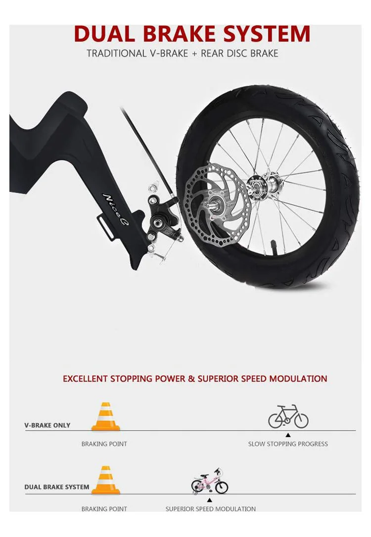 Nice C 12 In., BMX Kids Bicycle, Champagne - Womvr