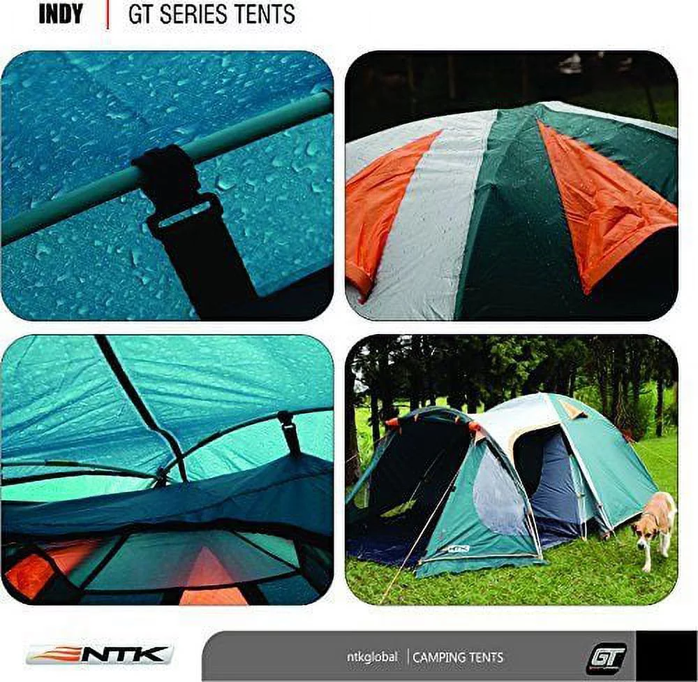 NTK Indy 4 to 5 Person Dome Family Camping Tent, 100% Waterproof, Easy Assembly and Full Coverage - Womvr