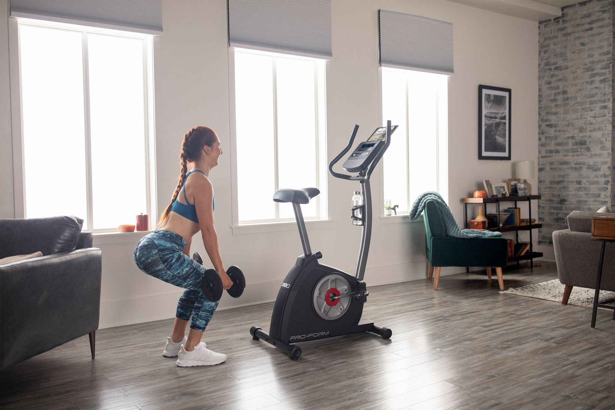 ProForm Cycle Trainer 300 Ci Upright Stationary Exercise Bike, Compatible with iFIT Personal Training - Womvr