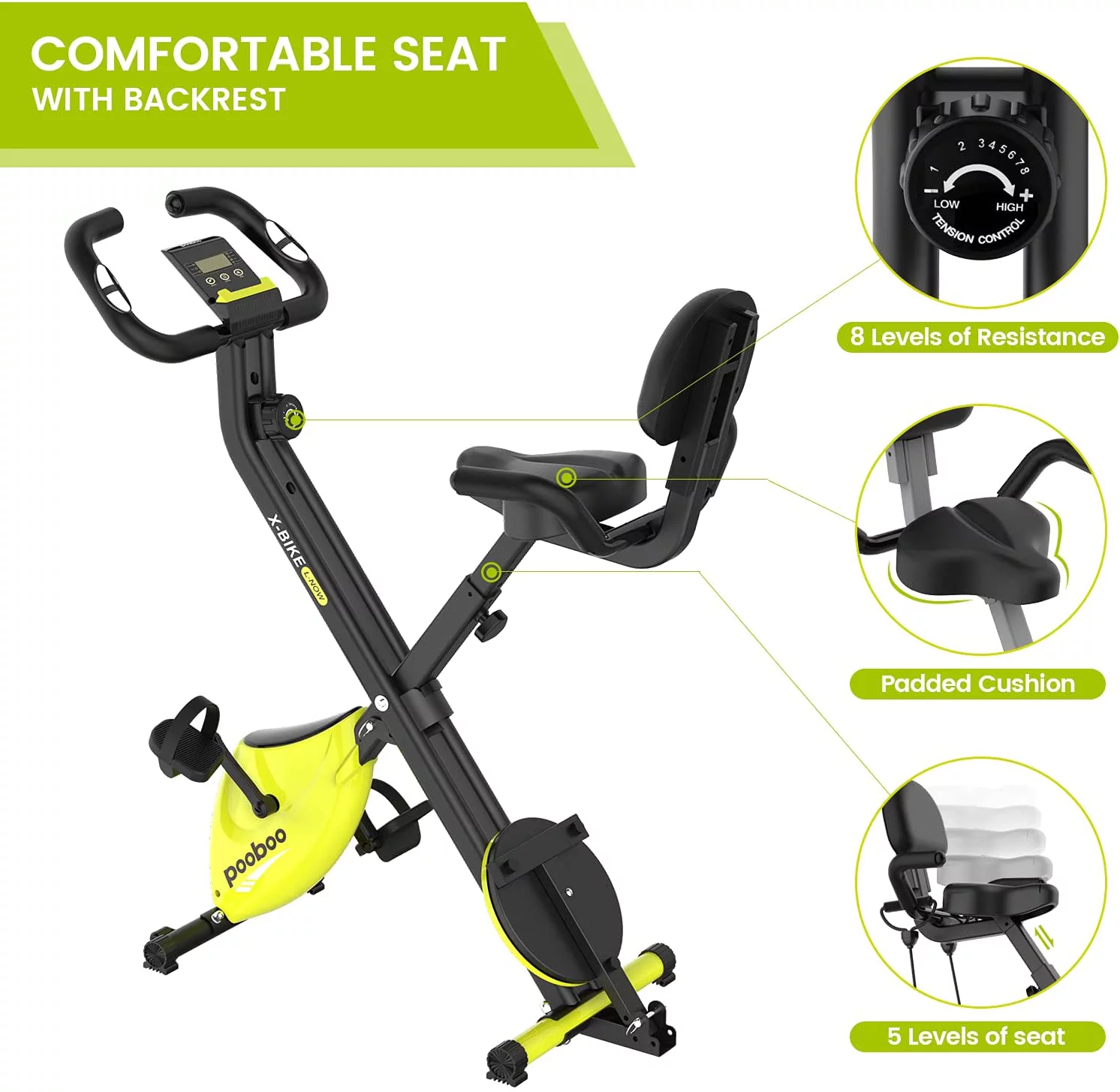 Cycool Exercise Bicycle for Adult Magnetic Resistance Belt Drive Indoor Exercise Bike Quiet smooth wide tension range - Womvr