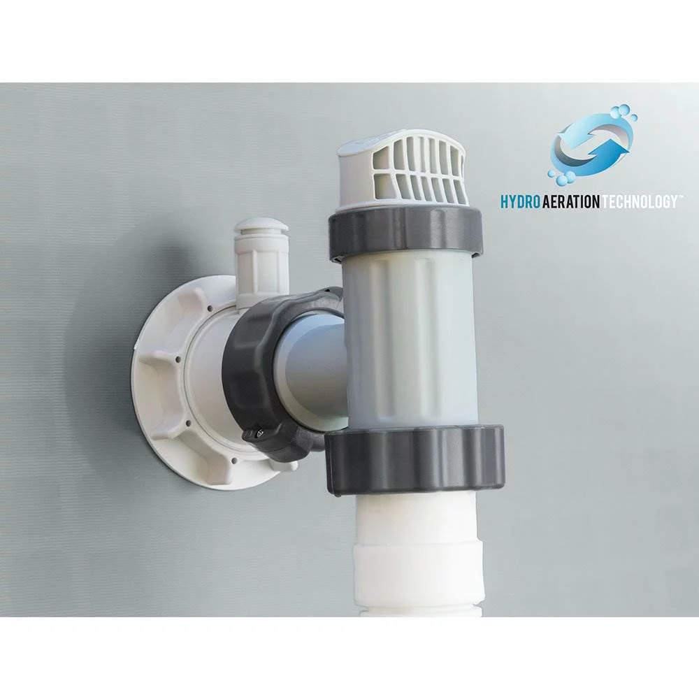 Intex 26795EH Prism Frame 16.5ft x 9ft x 48in Outdoor Above Ground Oval Pool Set with Pump, Cover and Ladder, Gray - Womvr