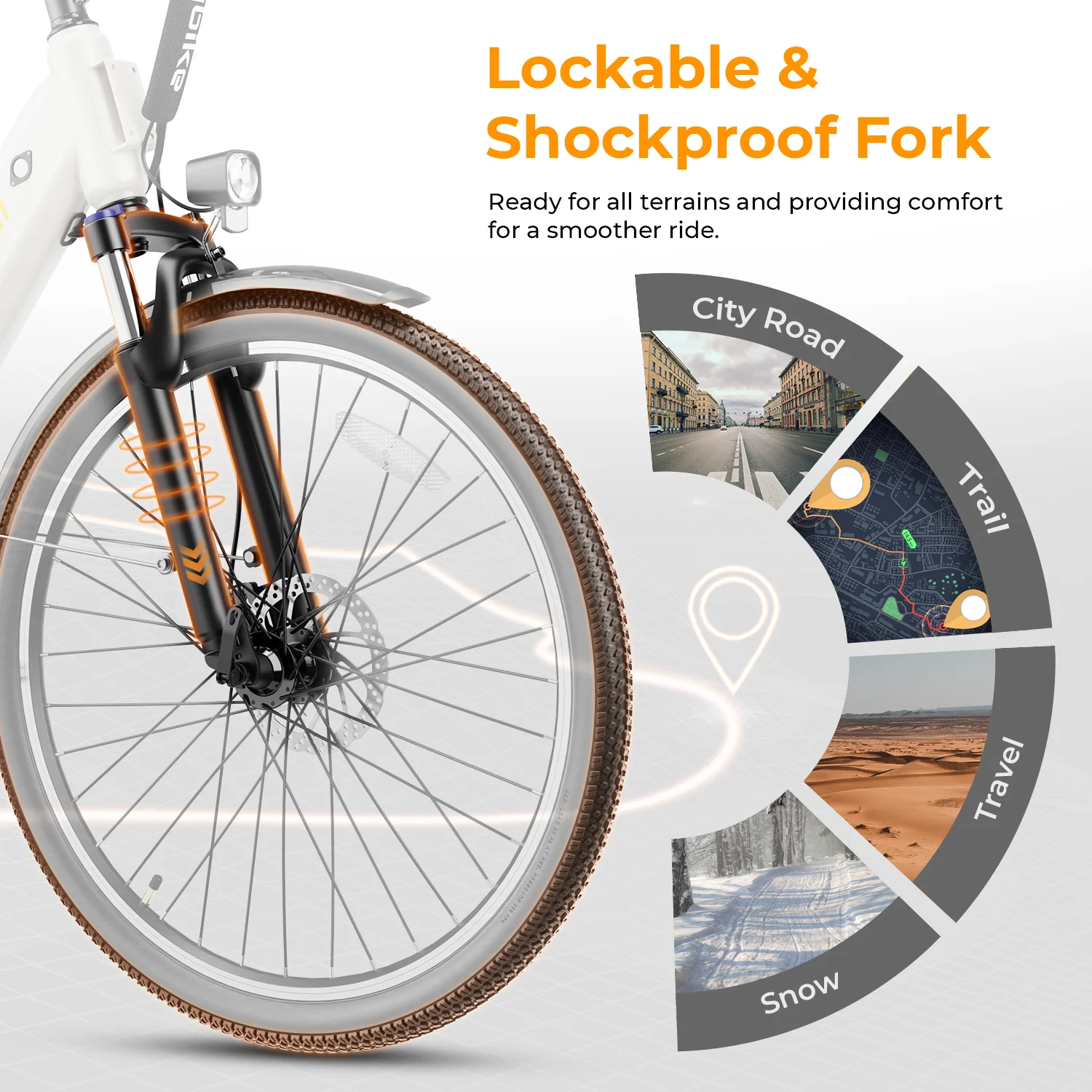 Heybike Cityscape 2.0 Electric Bike 500W Electric City Cruiser Bicycle with 36V 13Ah Removable Battery Up to 50 Miles, 26