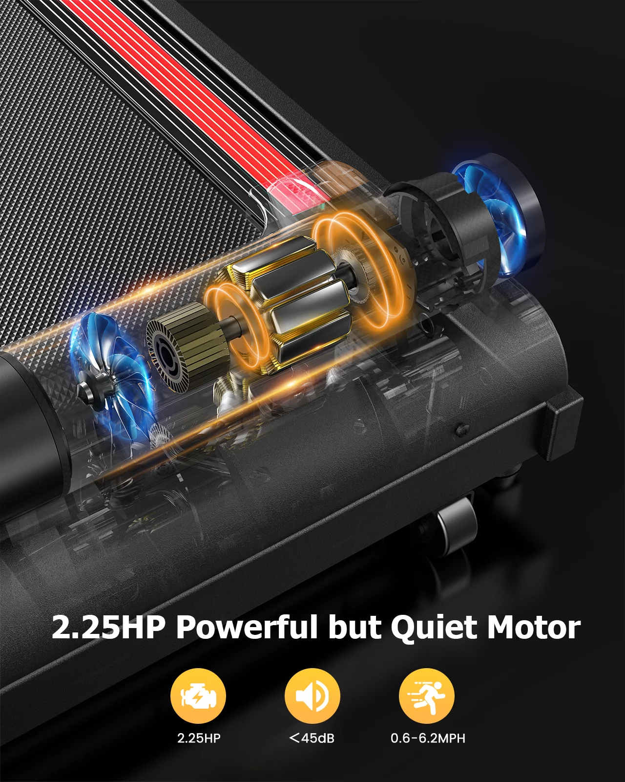 UREVO Folding Treadmill, 2.25HP Portable Mini Treadmills for Home Office, Compact Threadmill with 12 HIIT Modes, LCD Display, 265 lbs Capacity - Womvr