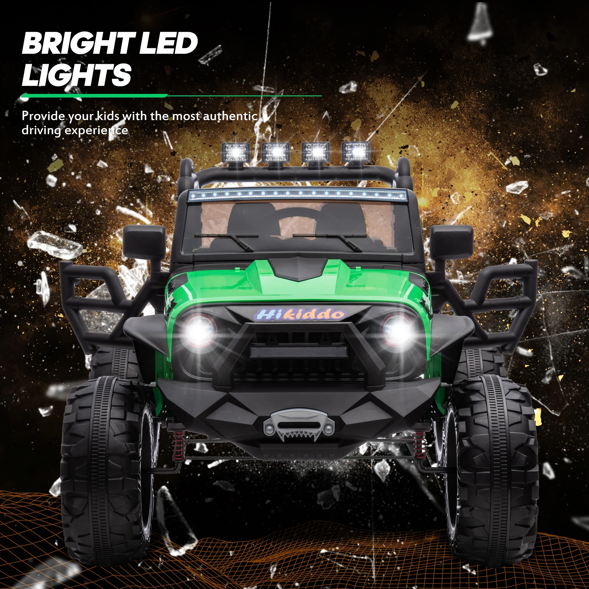 Outfunny 24V Kids Ride on Truck, 2-Seater Powered Ride on Toy Car with Remote - Womvr