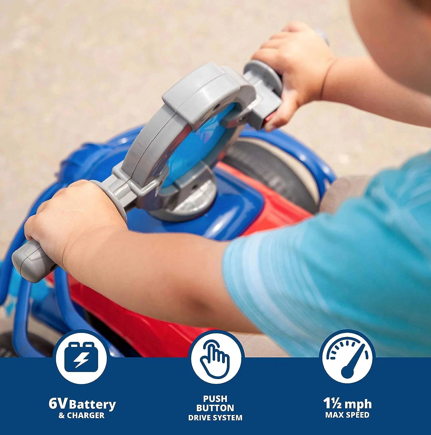 Kid Trax Toddler Marvel's Spider-Man Premium Toddler Quad Ride-On, Kids 18-30 Months, 6V Battery and Charger Included, Max Weight 45 lbs, Red - Womvr