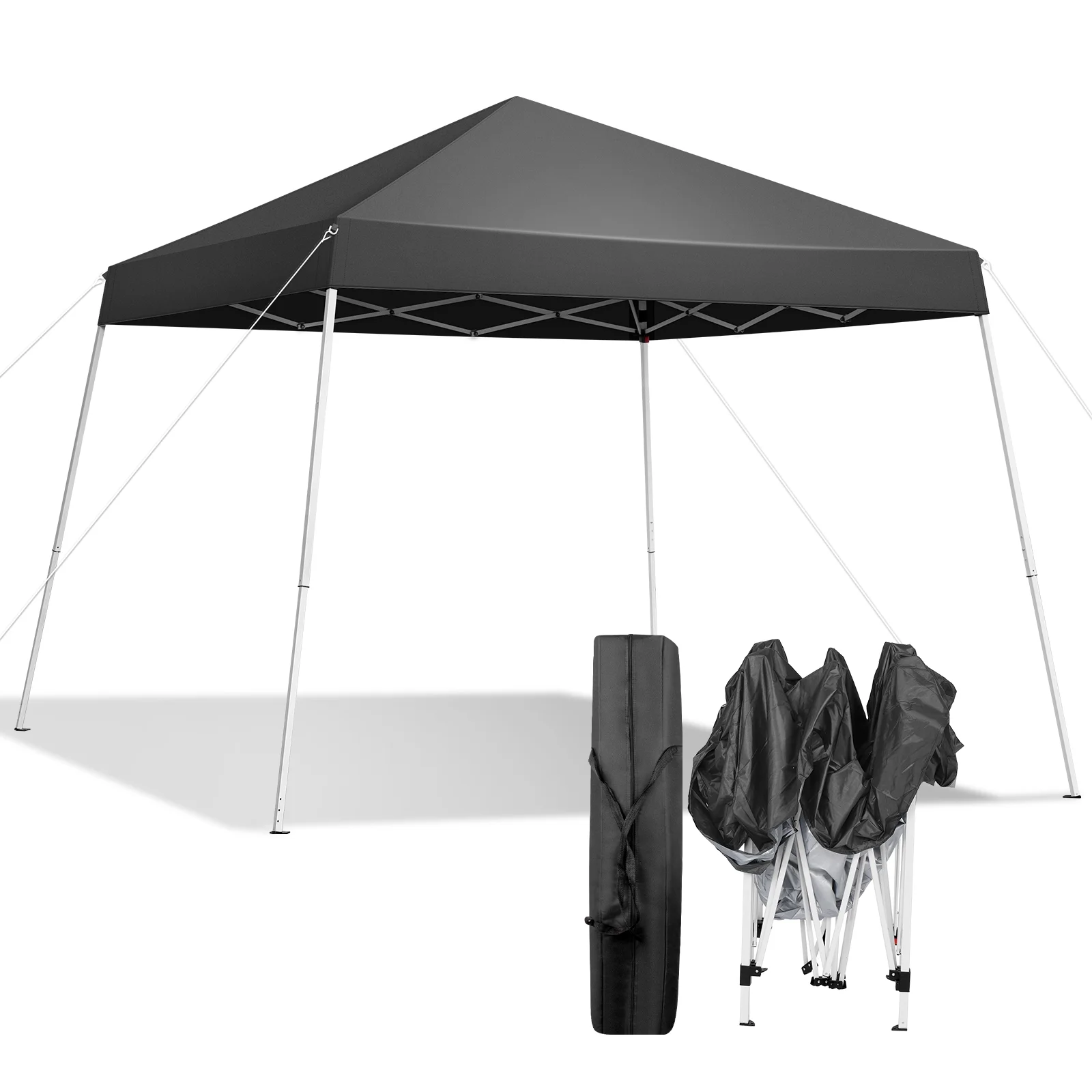 Zimtown 10ft x 10ft Base/8ft x 8ft Top Pop up Canopy Tent Instant Practical Waterproof Folding Tent with Carry Bag - Womvr