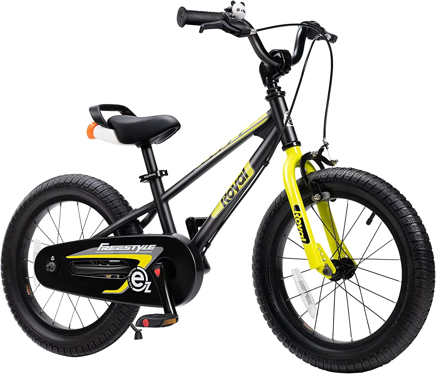 RoyalBaby EZ Kids Bike Easy Learn Balancing to Biking 12 Inch Balance & Pedal Bicycle Instant Assembly for Boys Girls Ages 2-4 Years Black - Womvr