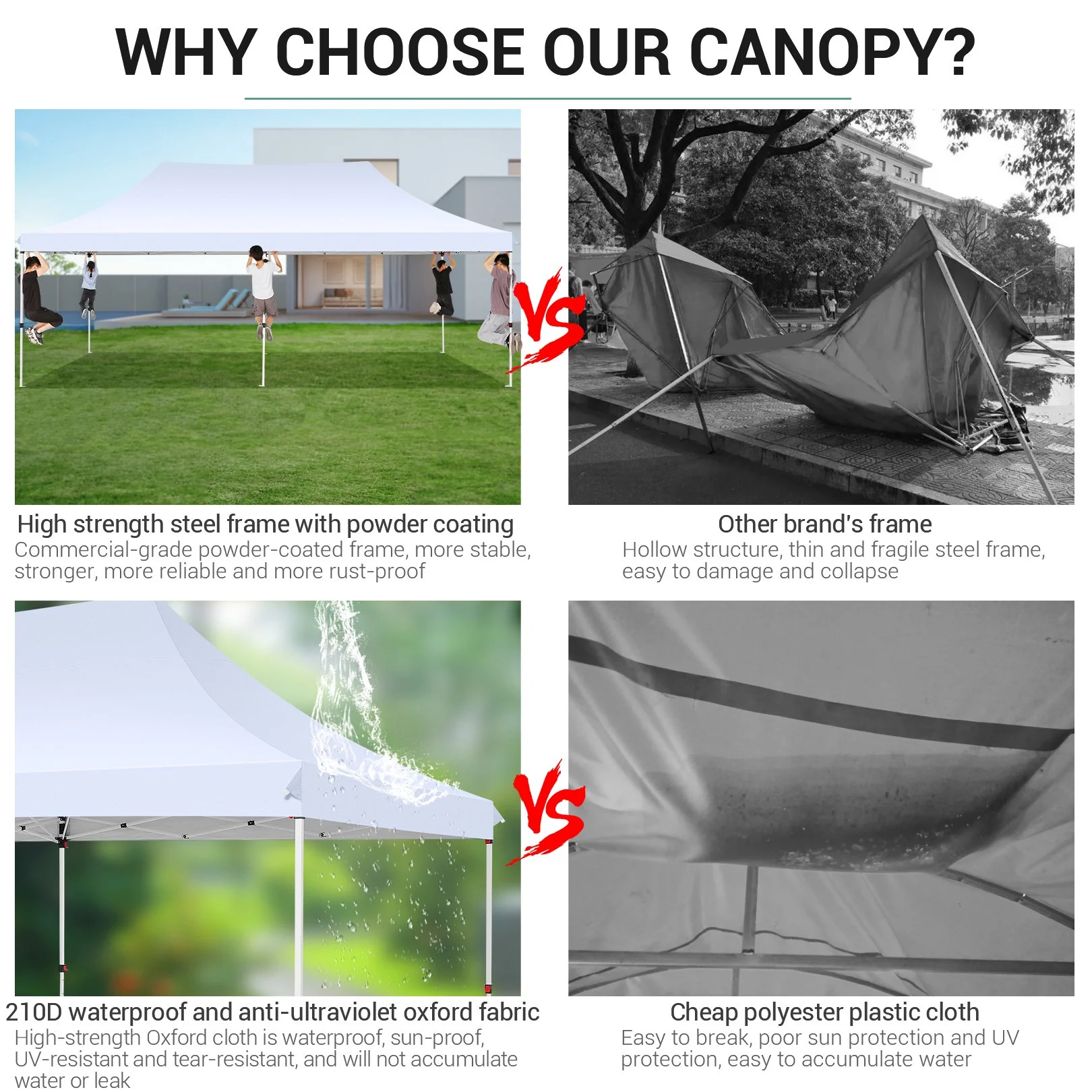 SANOPY 10' x 20' Outdoor Canopy Tent EZ Pop up Canopy Party Tent Outdoor Event Instant Tent Gazebo with 6 Removable Sidewalls & Carry Bag for Camping Wedding Picnic(Blue) - Womvr