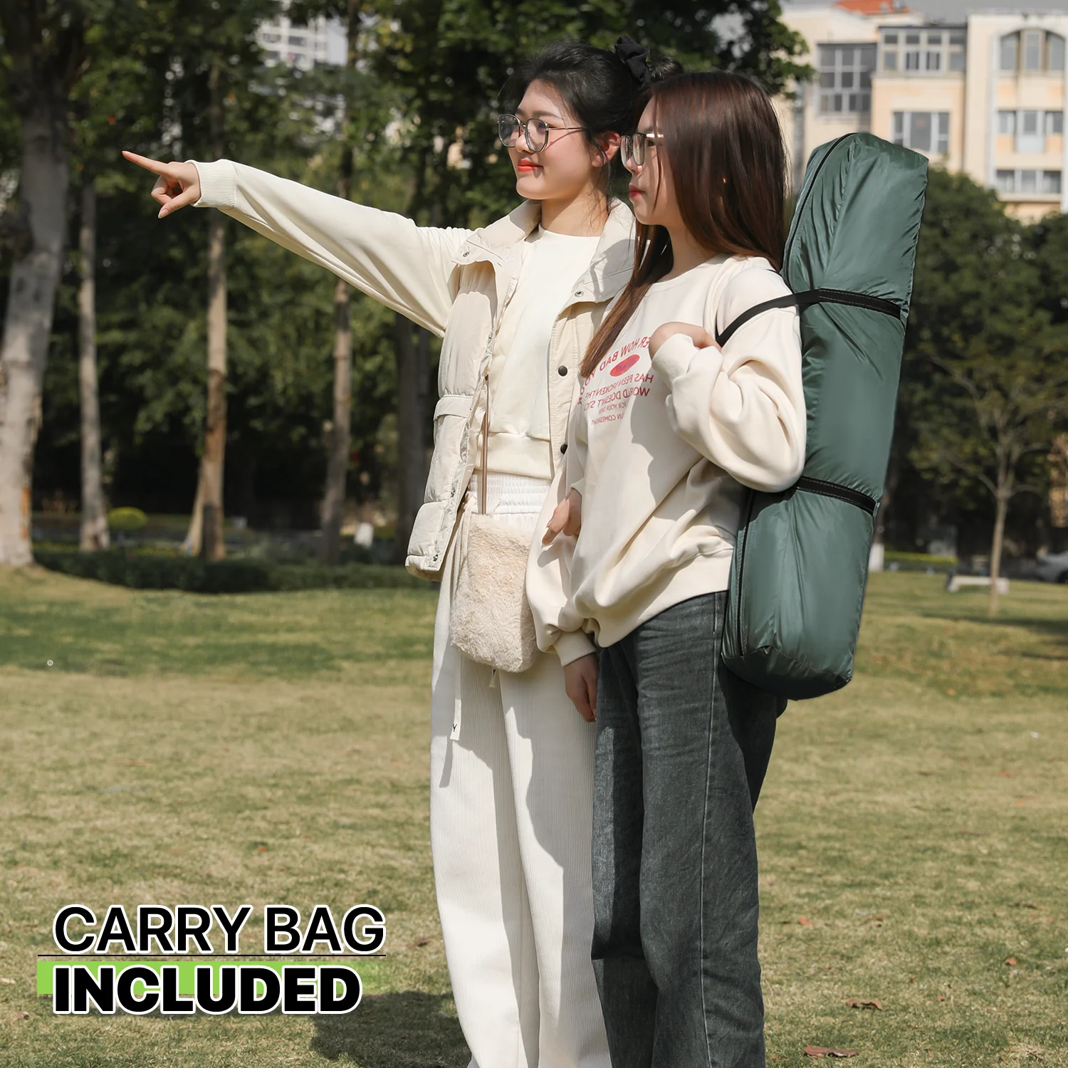 Magshion Large Camping Tents 4 Person Family Backpacking Tent Double Layer Outdoor Instant Set Up Tent with Carry Bag, Green - Womvr