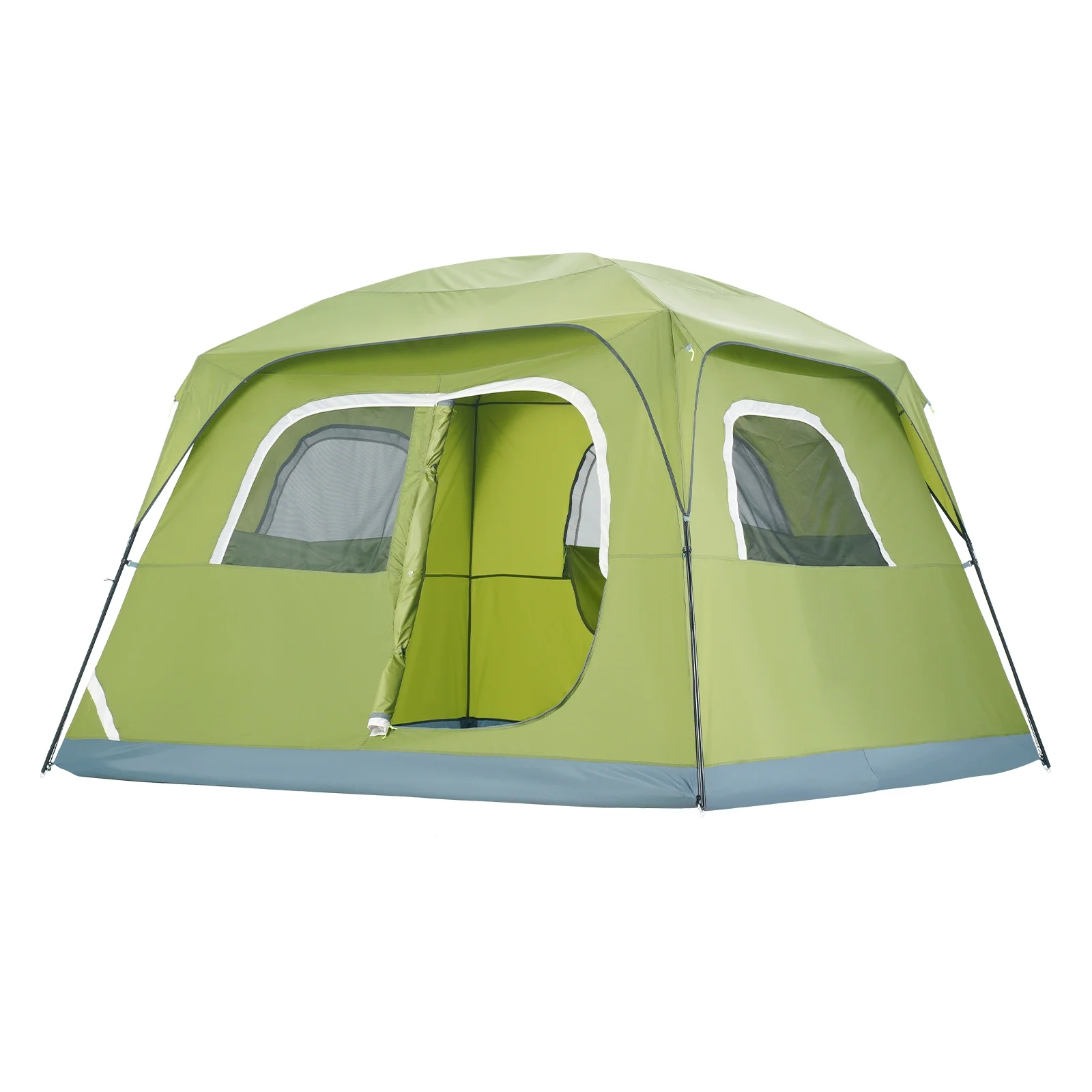 SKYSHALO Camping Tent Camping Tent 10x9x6.5ft, Suitable for 6 People Waterproof Lightweight, 190T Polyester+150D Oxford Fabric - Womvr