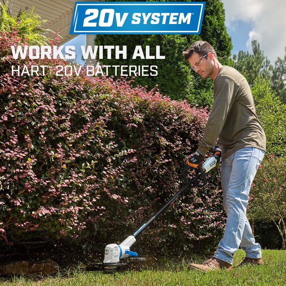 HART 20-Volt 13-inch String Trimmer/Edger (1) 20-Volt 4.0Ah Lithium-Ion Battery - Womvr