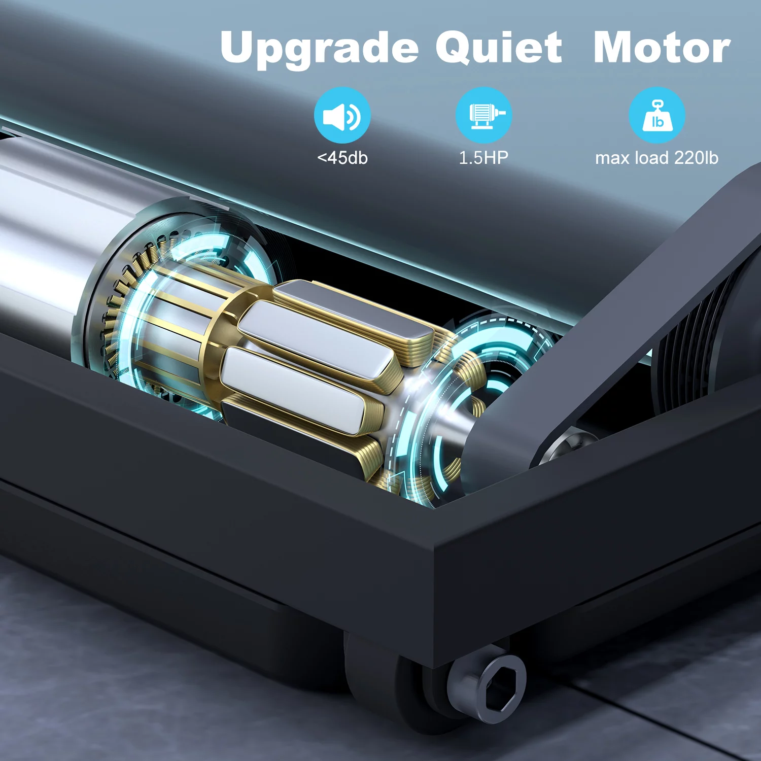 Bigzzia Walking Pad Under Desk Treadmill, Treadmills with Remote Control & LCD Display for Home Office, 265 lbs Max Weight, Gray - Womvr