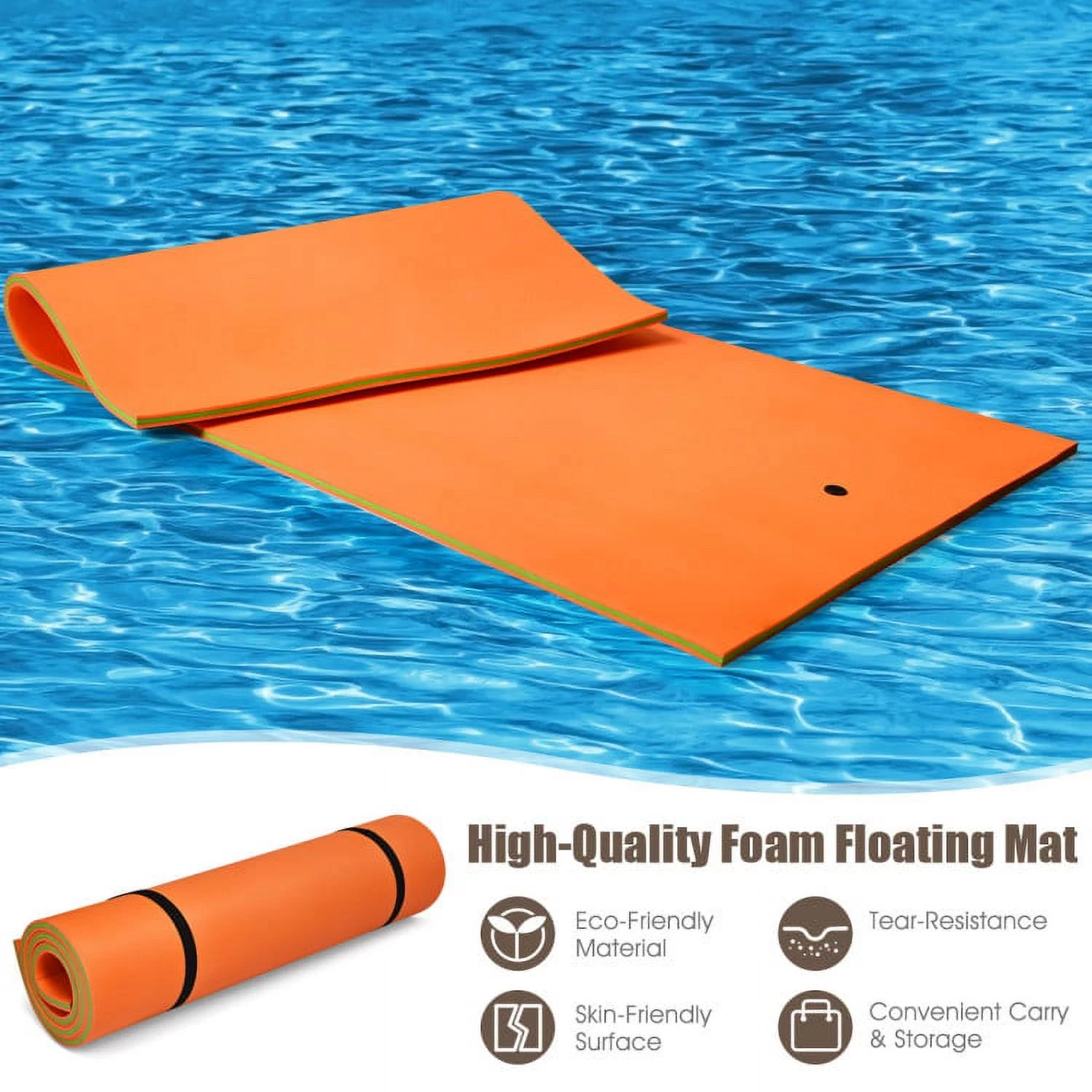 3-Layer Water Floating Mat Foam Pad for Lake, 83